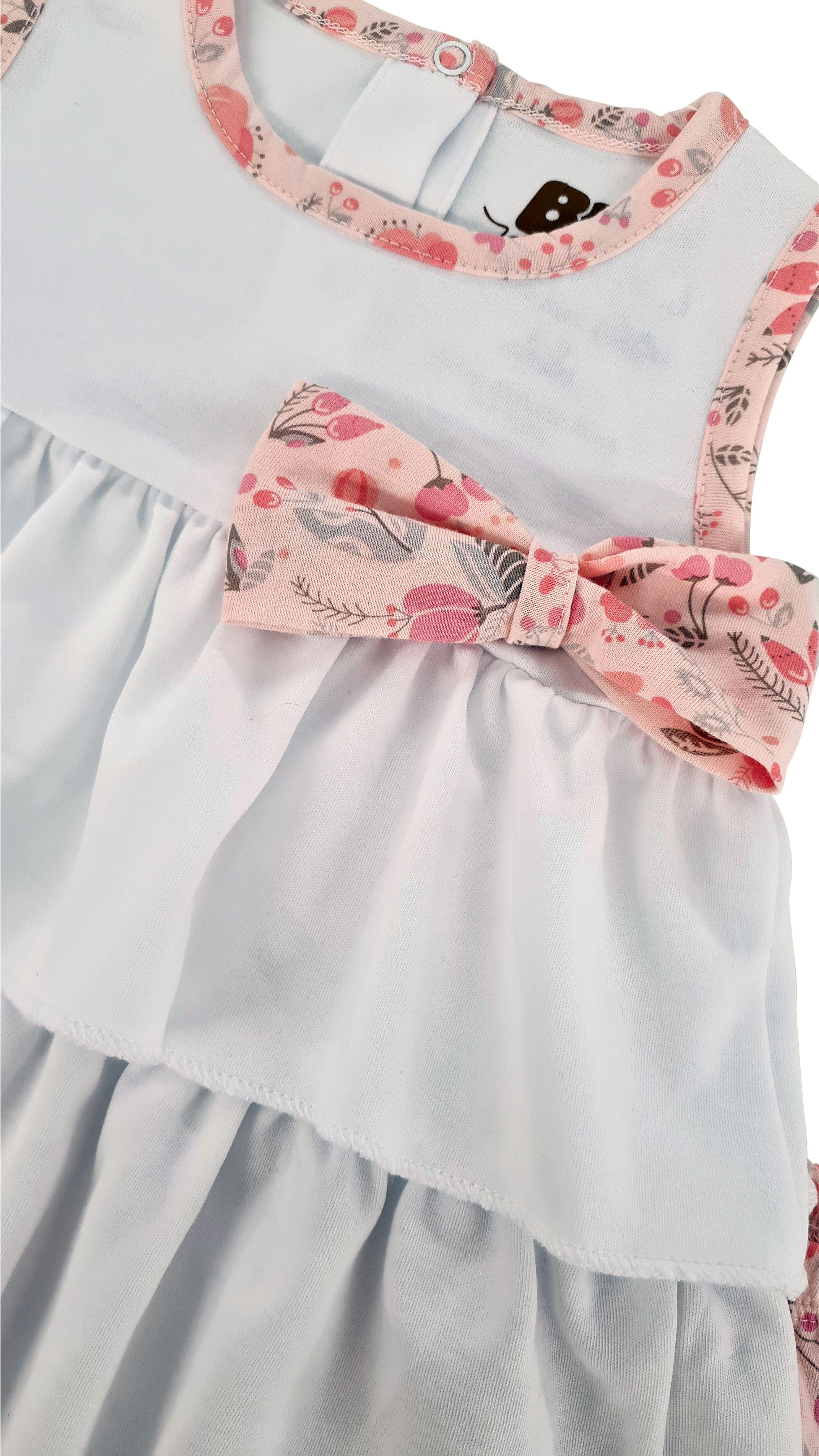 BATITA CON BOBOS MAS SHORT CINTA ROSADA 6-9 MESES-2