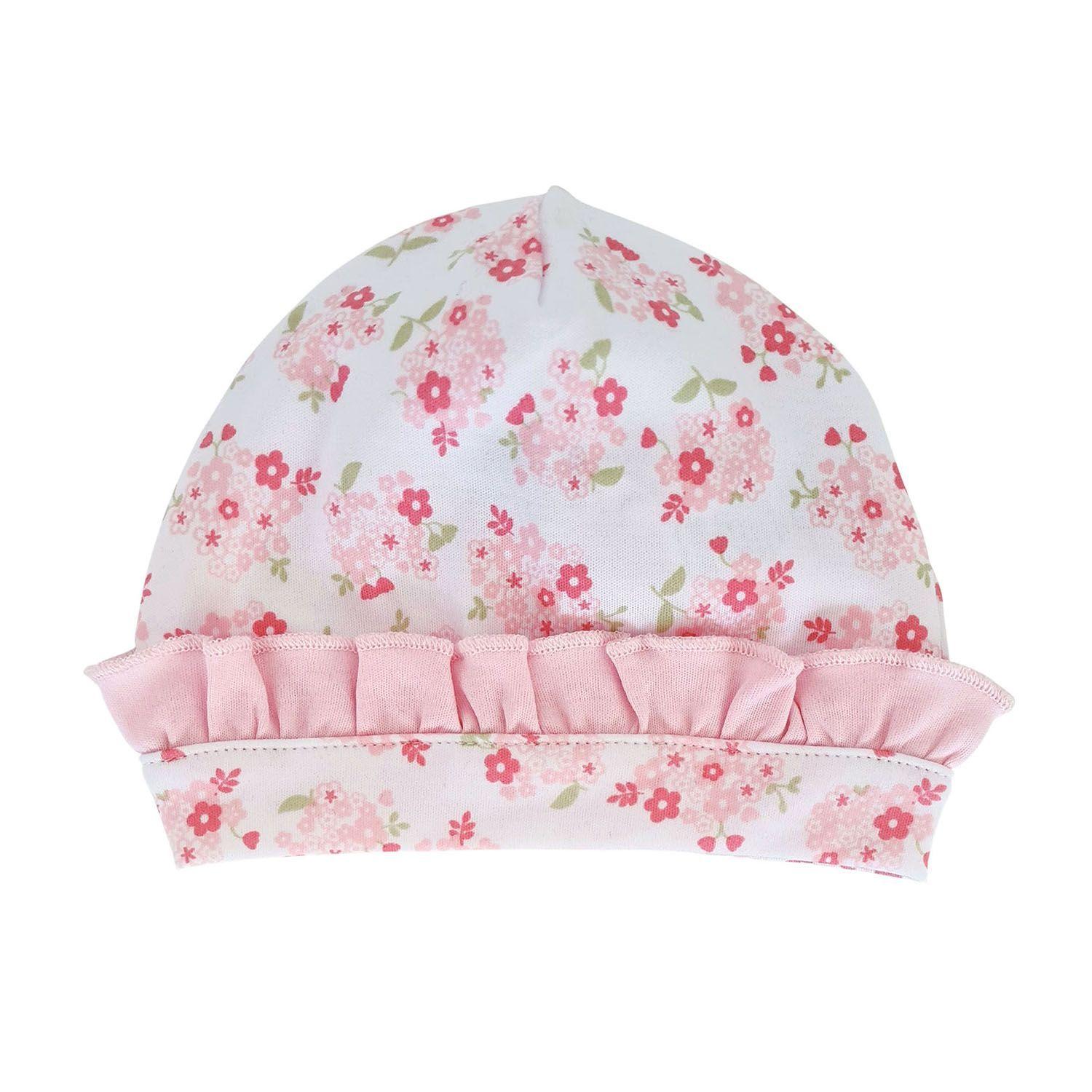 GORRITO FLORES ROSADA 3-6 MESES-0