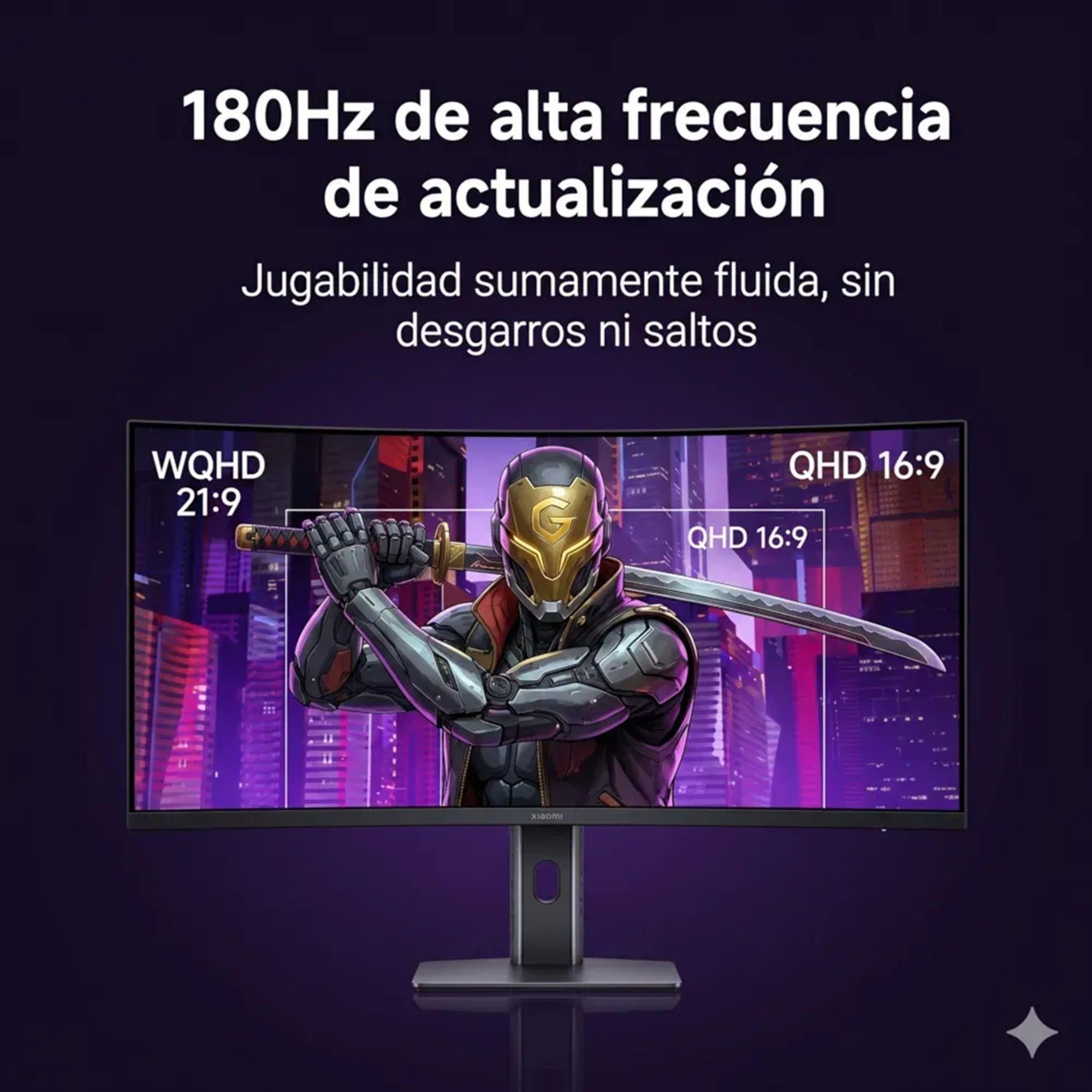Xiaomi Monitor Gamer Curvo G34WQi 180hz 1ms Pantalla De 34 Resolución Wqhd -2