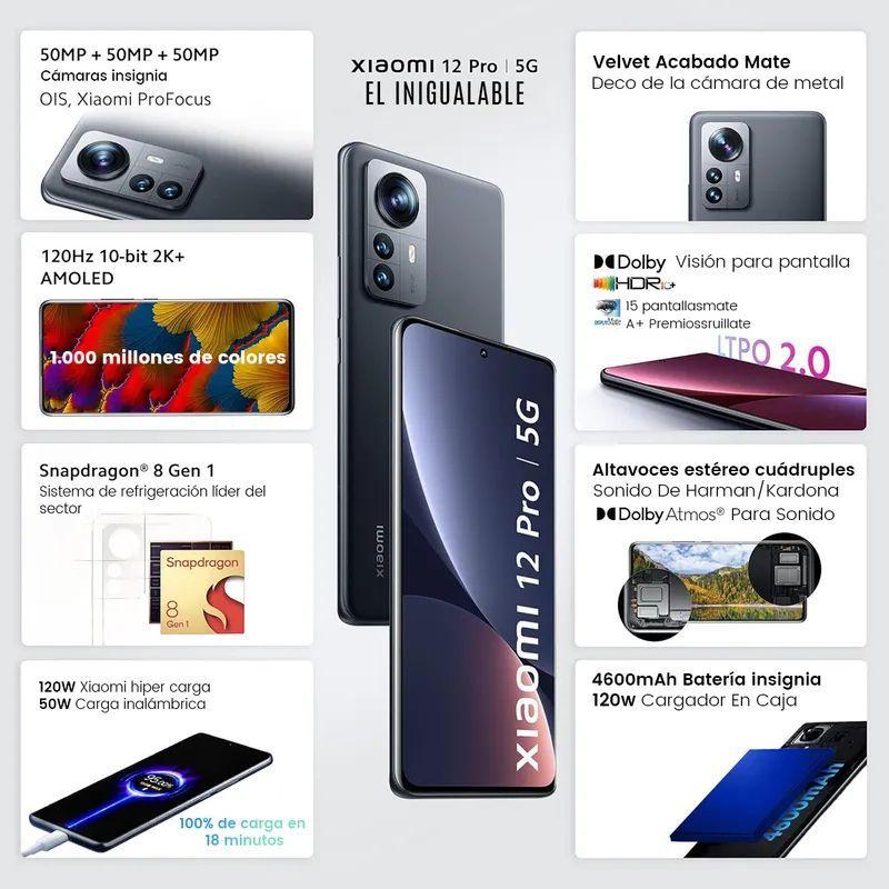 Xiaomi 12 Pro 5G 12GB Ram+256GB Snapdragon 8 - Gris-5