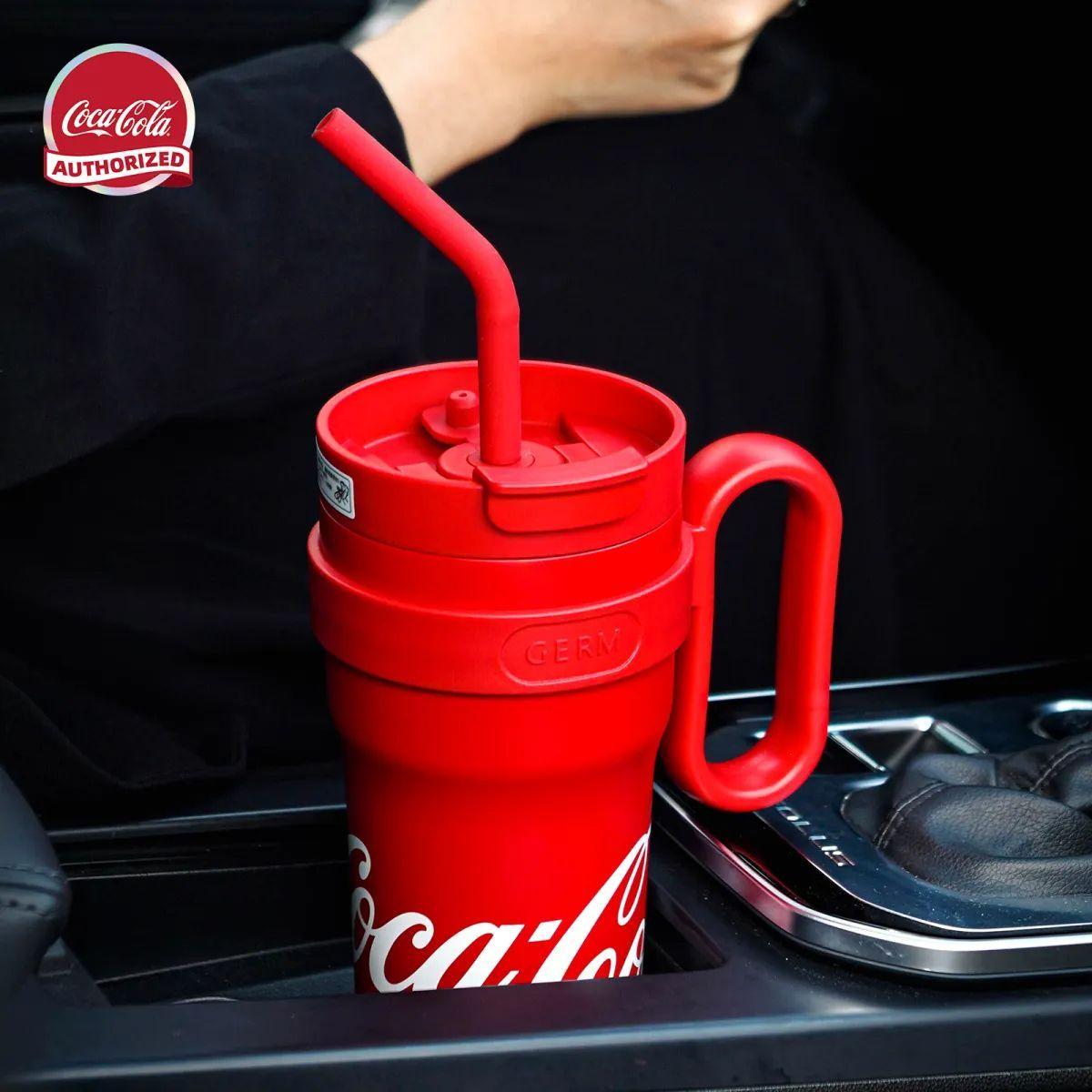 COCA COLA X GERM Termo Mug De 110ml Vaso Térmico Agua Mega Tumbler Frío O Caliente Rojo / Blanco-5