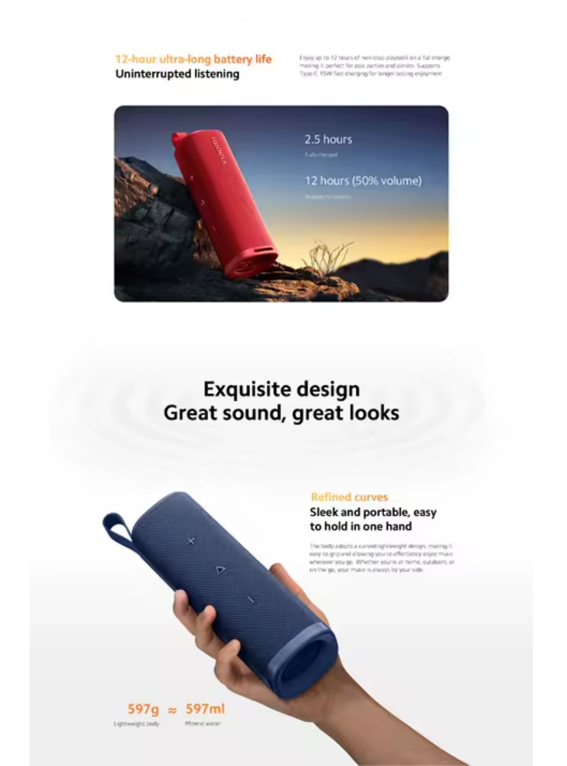 Parlante Xiaomi Sound Outdoor Inalámbrico 30W-3