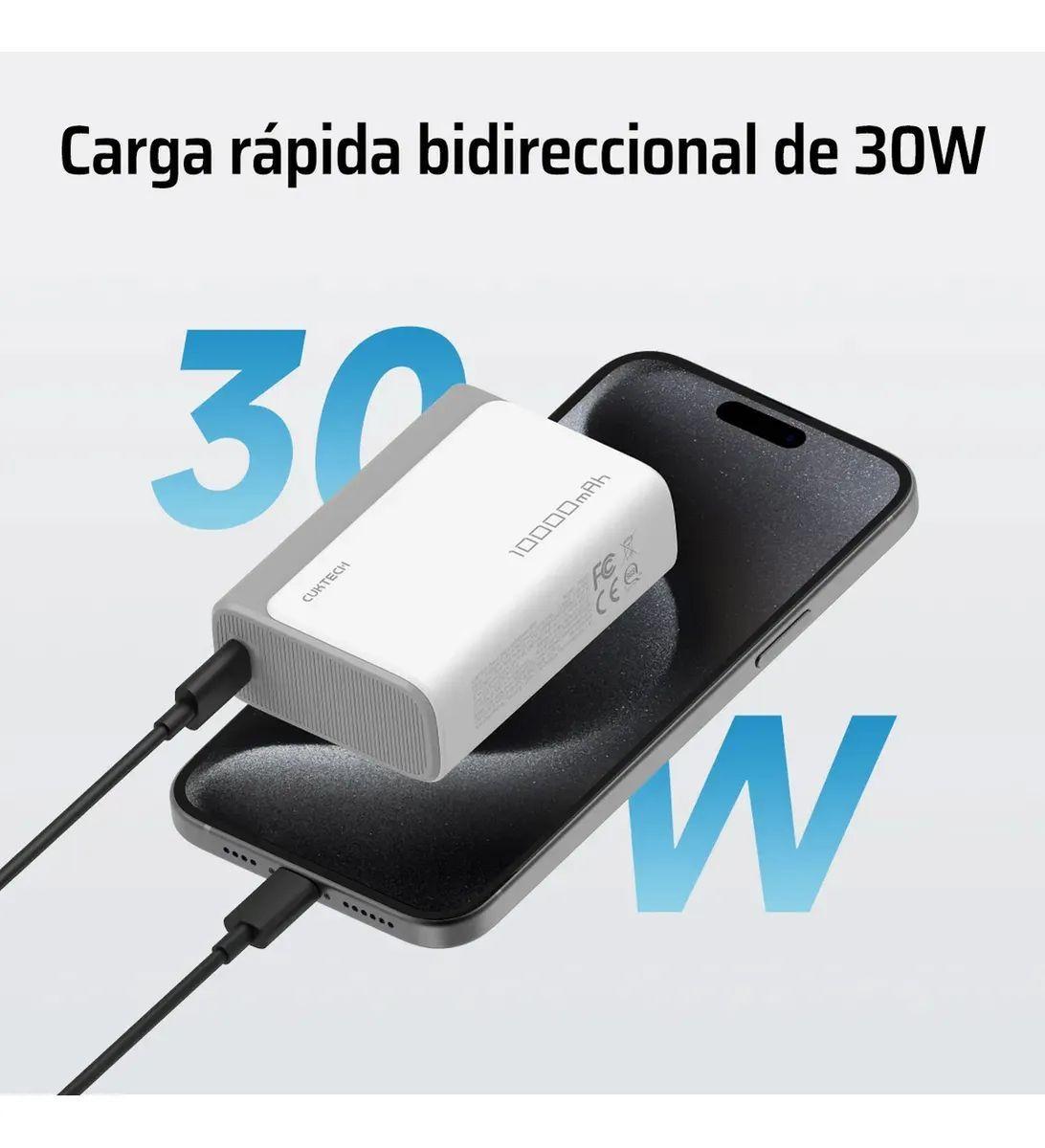 Power Bank Cuktech 10000mah 30w Batería Externa Rápida Cargador Portátil-2