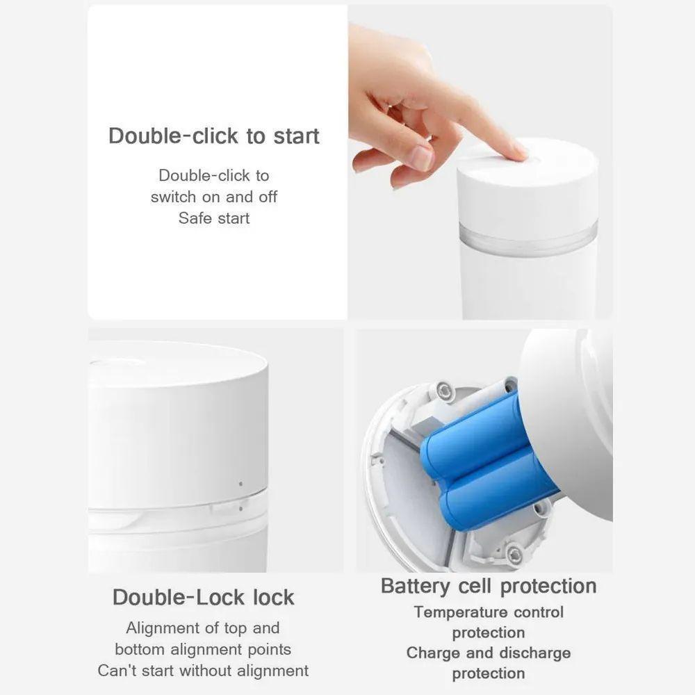 Licuadora 300ml Portátil Inalámbrica 1300mAh Xiaomi Portable Blender Blanco Dimm -2