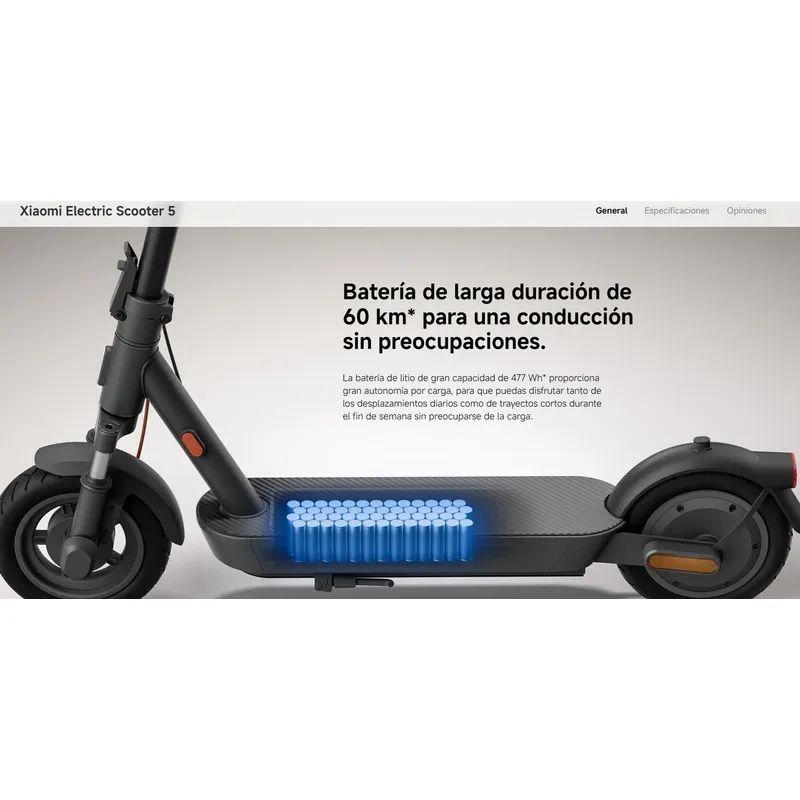 Xiaomi Electric Scooter 5 700w 25km/h 60km Dura Nuevo Negro-6