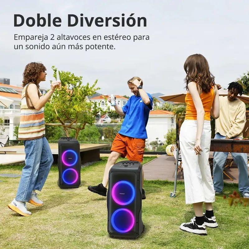 Tronsmart Bocina Bluetooth Halo 300 240w Fiestas Luces Leds Negro-6