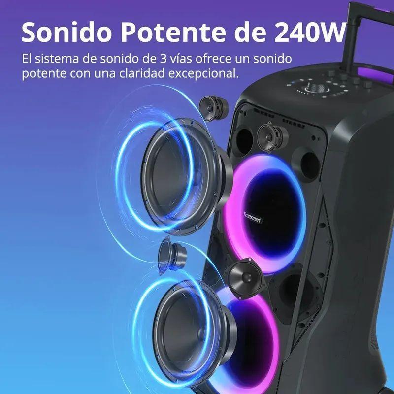 Tronsmart Bocina Bluetooth Halo 300 240w Fiestas Luces Leds Negro-2