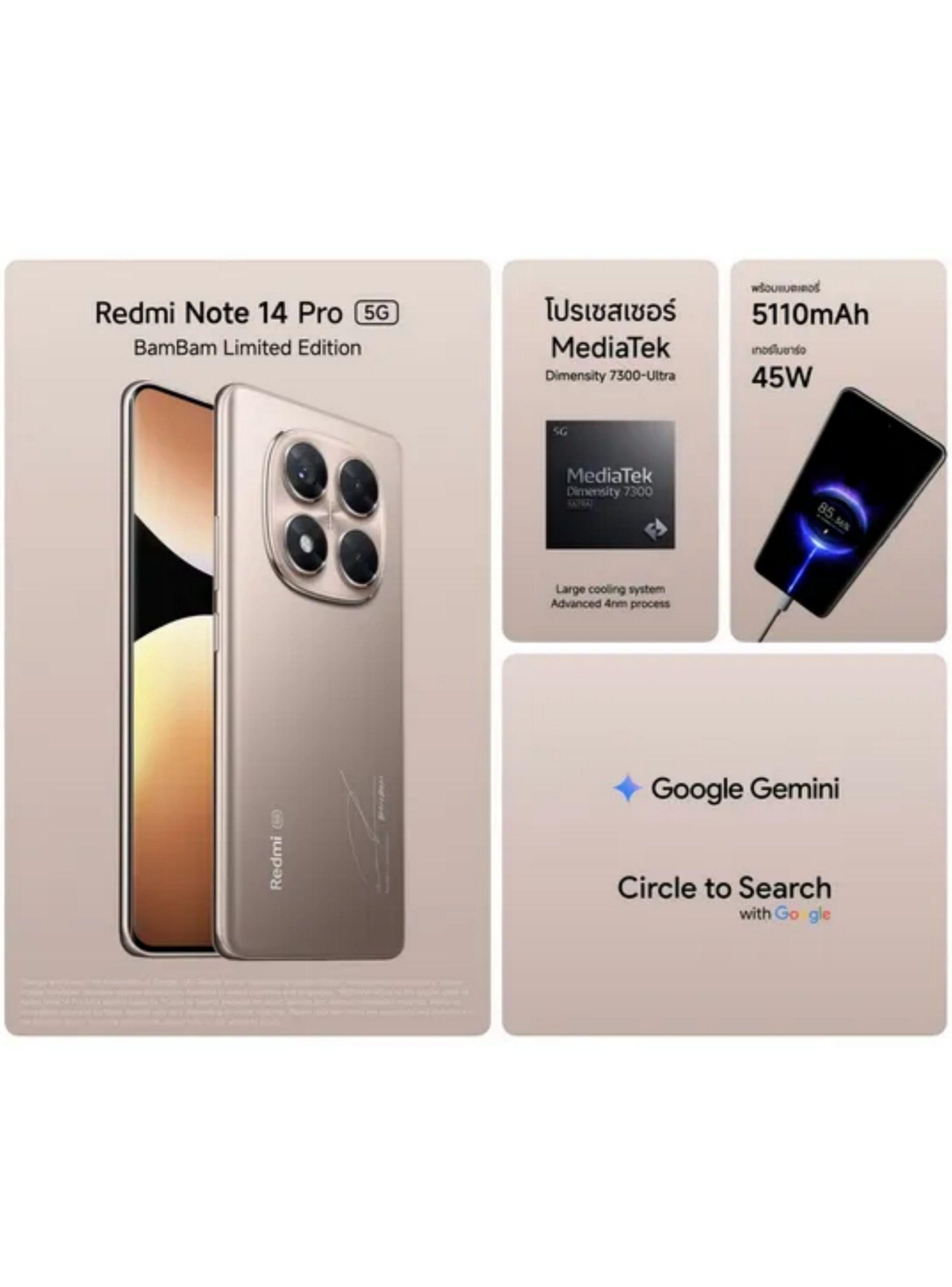 Xiaomi Redmi Note 14 Pro 5G Resistente agua 8GB RAM+ 256GB Memoria NFC AI Cmara 200MP-3