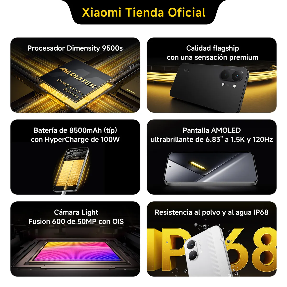 Xiaomi Poco X8 Pro MAX 5G 12GB Ram+ 512gb Ip68 Resistente Agua NFC -Negro-2