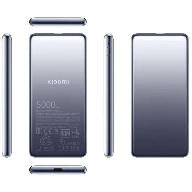 Xiaomi Ultra Slim Power Bank 5000mah Batería Externa Súper Delgado y Ligero 98g-2