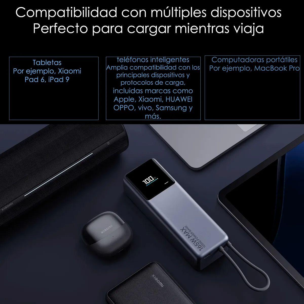 Batería Externa Xiaomi 165w Power Bank 10000mah Compatiblecon Macbook Y Más-6