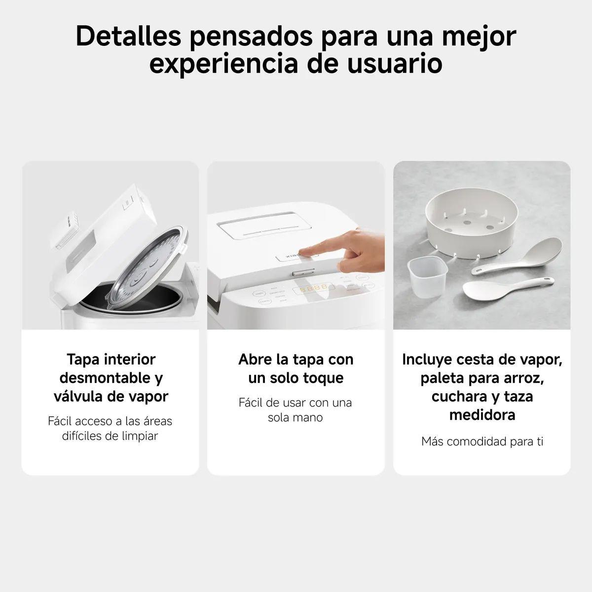 Arrocera Eléctrica Xiaomi Multifuncional Inteligente 3L Blanco Frecuencia 60hz -2