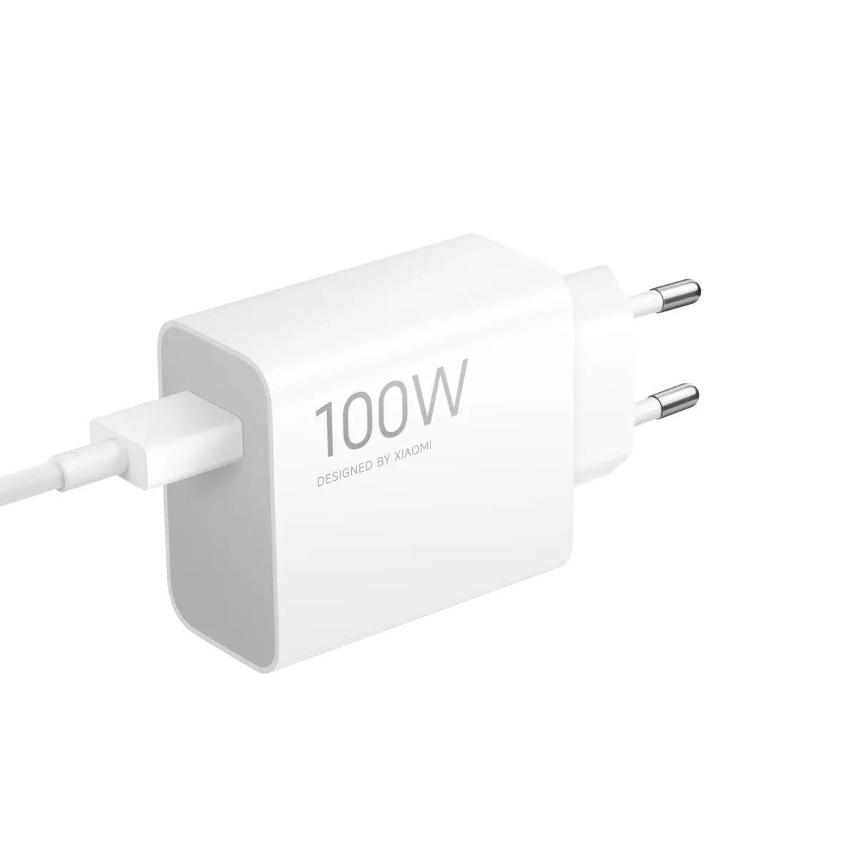 Cargador Para Xiaomi 100w Carga Rápida + Cable A Blanco-3