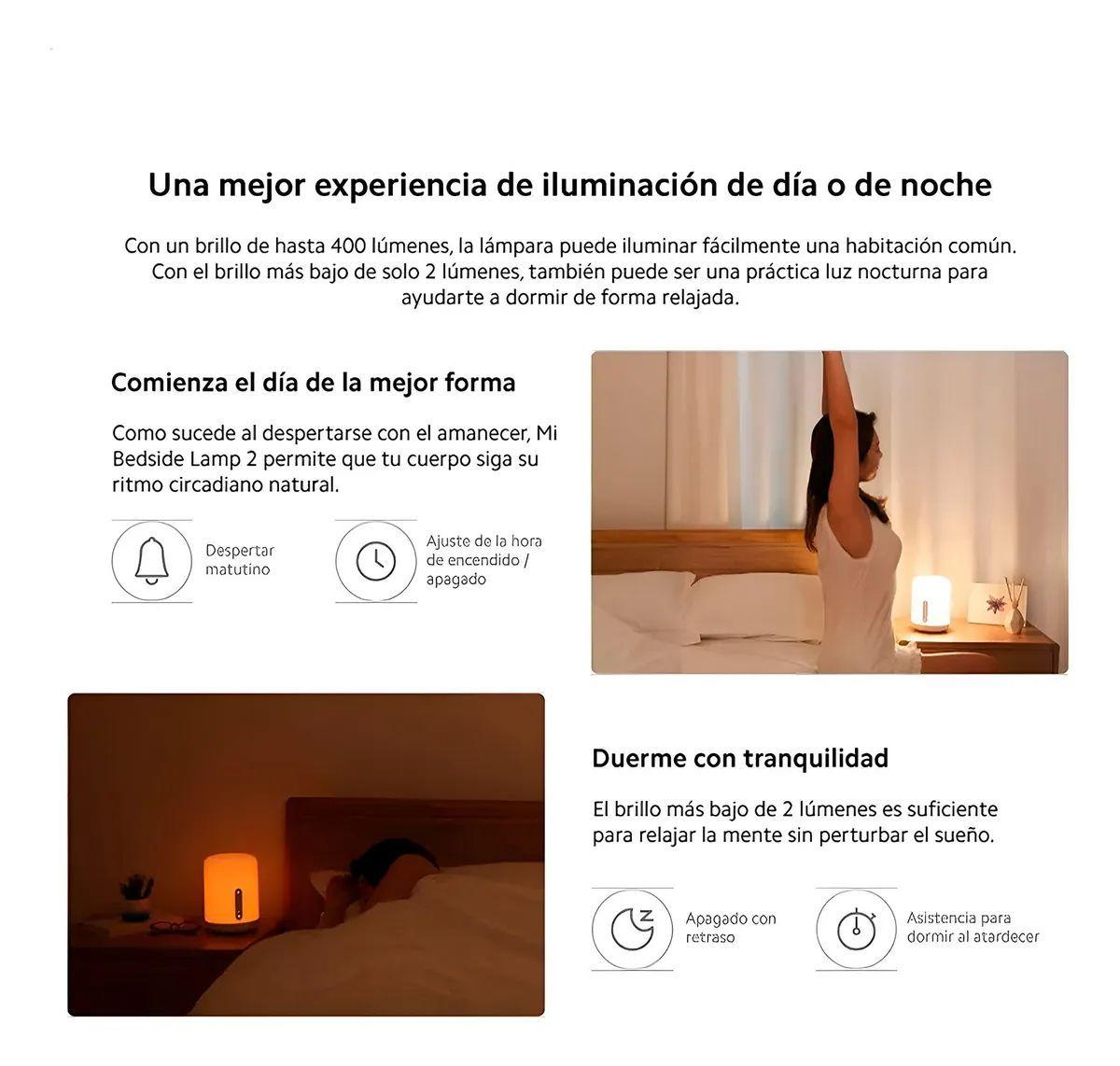 Mi Bedside Lamp 2 Xiaomi Lámpara Smart Inteligente blanco-6