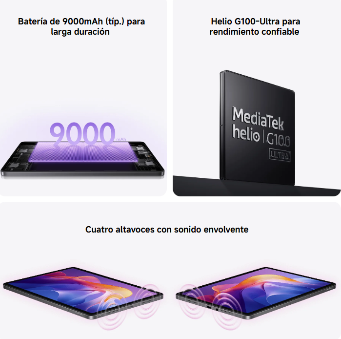 Tableta Xiaomi Redmi Pad 2 128GB 4GB Ram Wi-fi Color Gris Graphite Gray-2