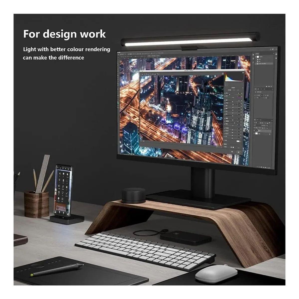 Xiaomi Mi Computer Monitor Light Bar Lámpara Barra de Luz Led Monitor Negro-4