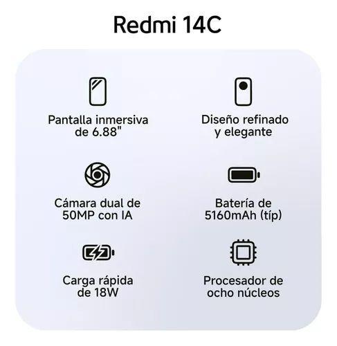 Xiaomi Redmi 14C 4GB RAM + 128GB Pantalla 6.88" Dual SIM 4G-6
