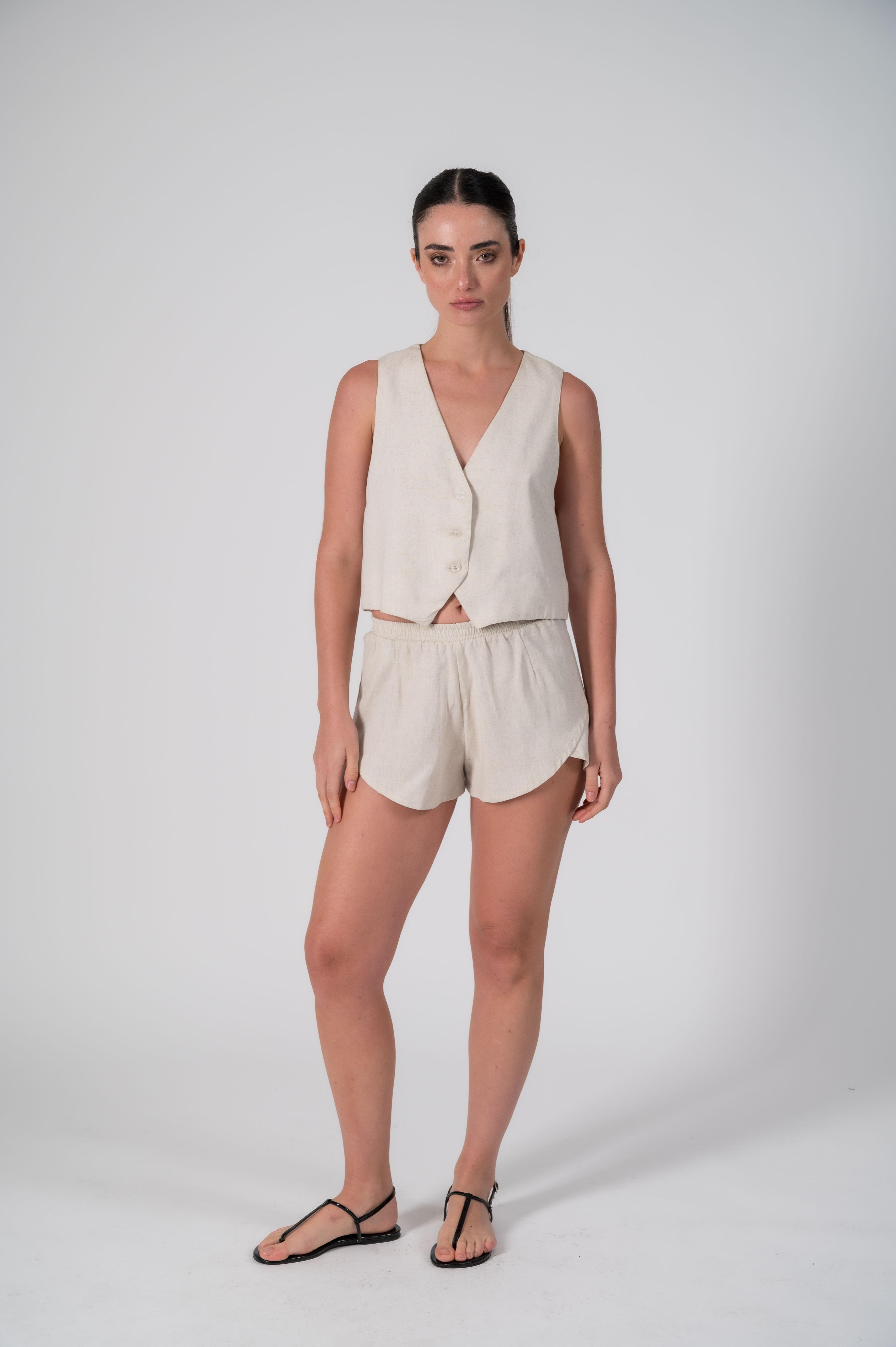 Short con lino-3