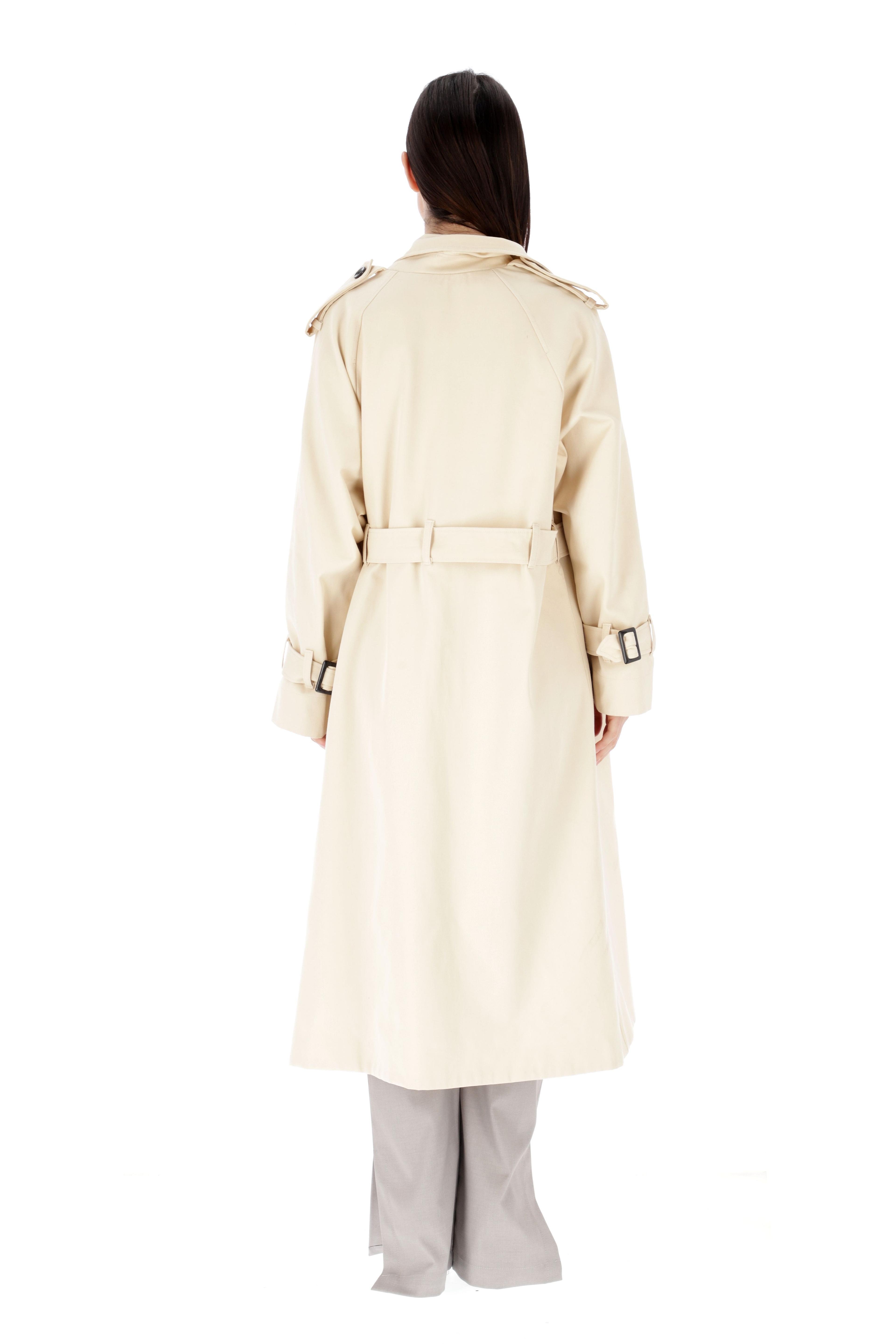 Trench de gabardina premium forrado, talla única.-5