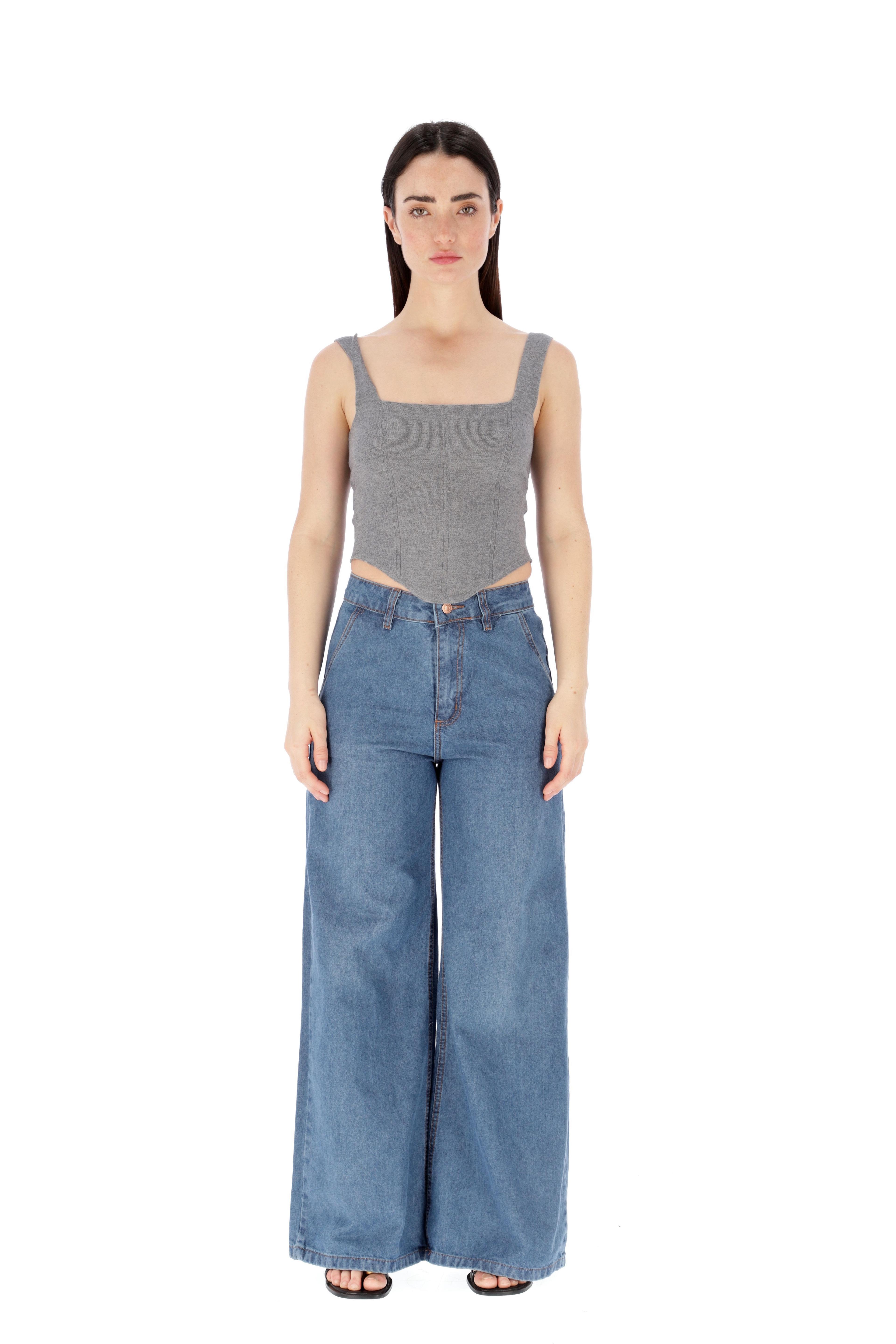 DENIM JEAN ACAMPANADOS -0