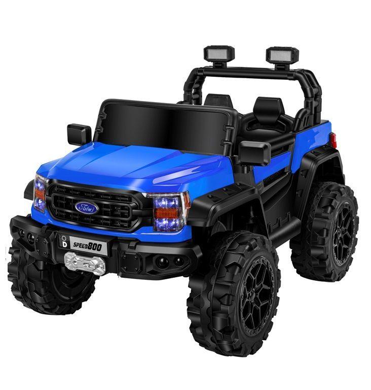 Camioneta a Batería Monster Truck 5 Motores Azul-0