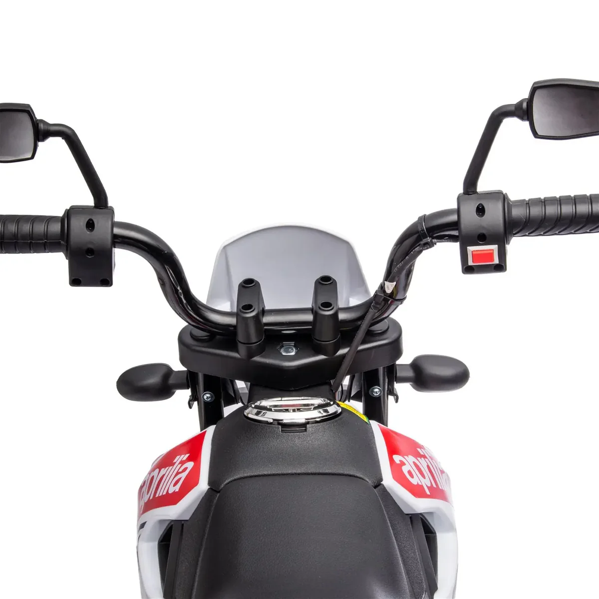 Moto a Batería Licencia Oficial Aprilia Cross 12 Volt, Ruedas de goma y 2 Motores-3