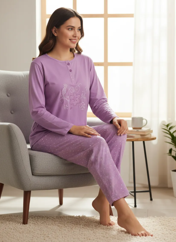 Pijama Mujer Largo Diseño-2