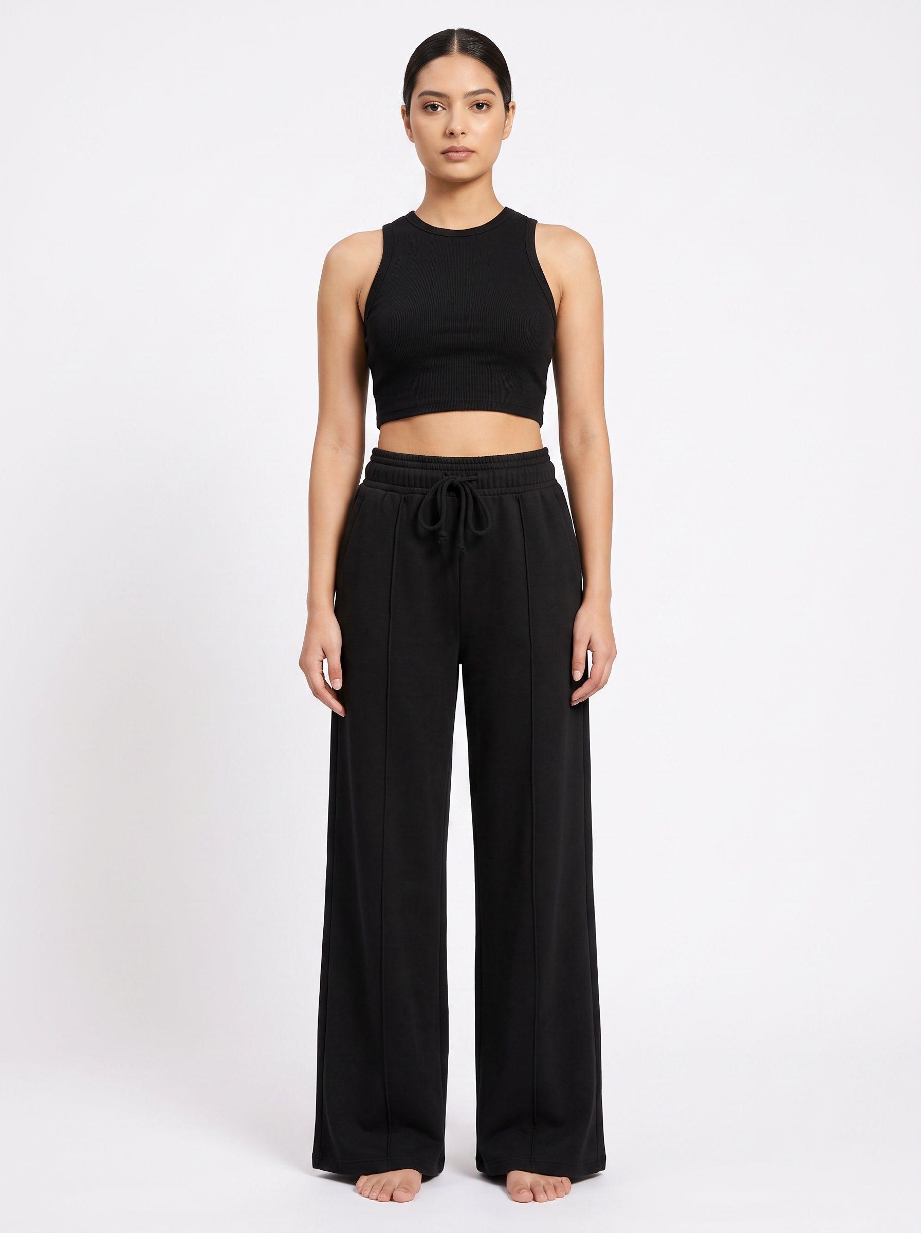 Pantalon Buzo Palazzo Mujer 100 % Algodón Nacional-2