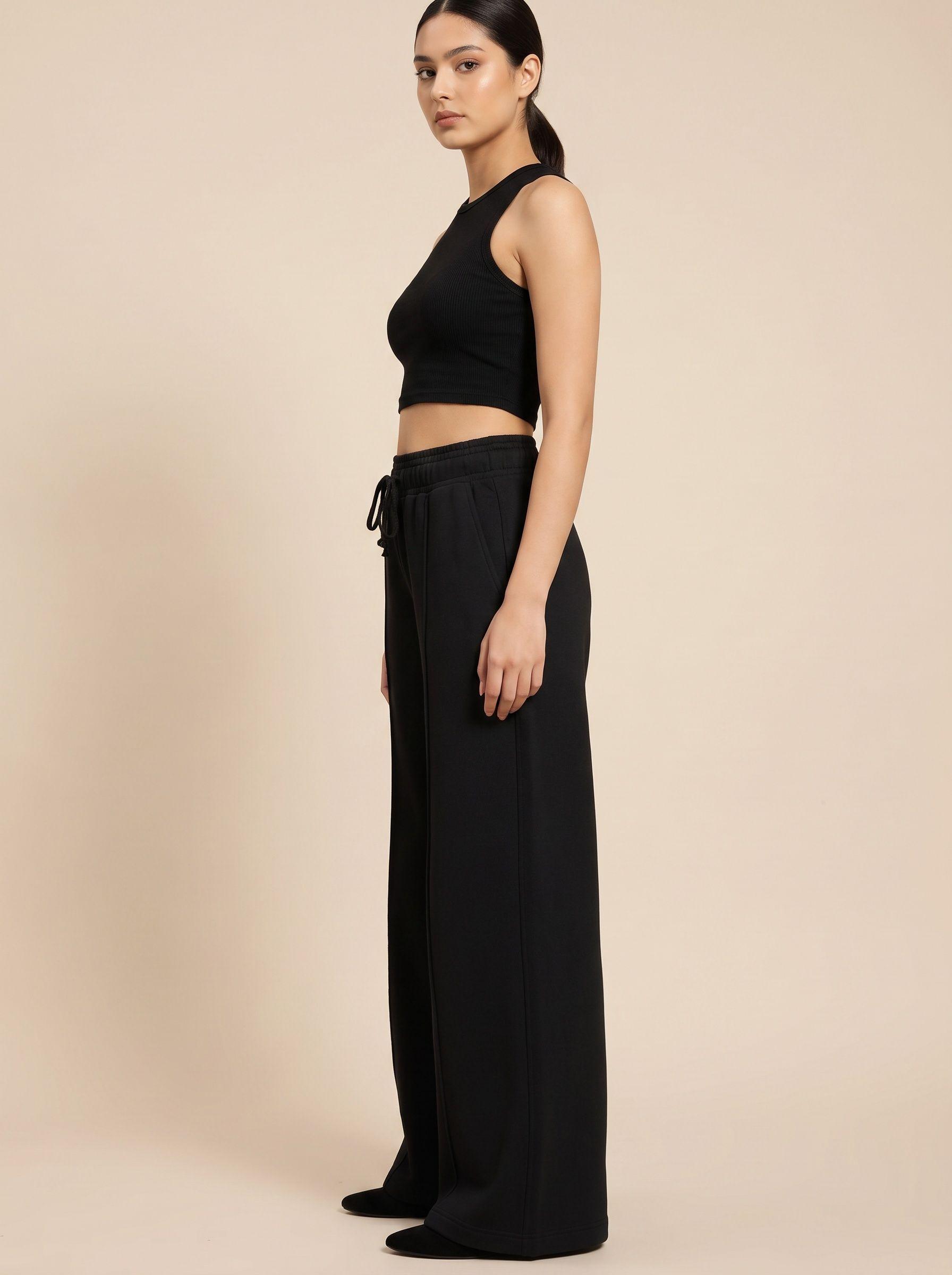 Pantalon Buzo Palazzo Mujer 100 % Algodón Nacional-3