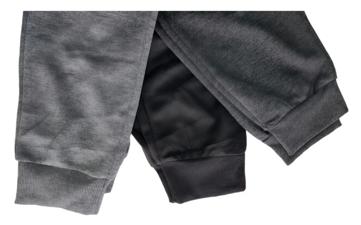 Pack 3 Pantalones Buzo Hombre Algodón. Jogger Fit-3