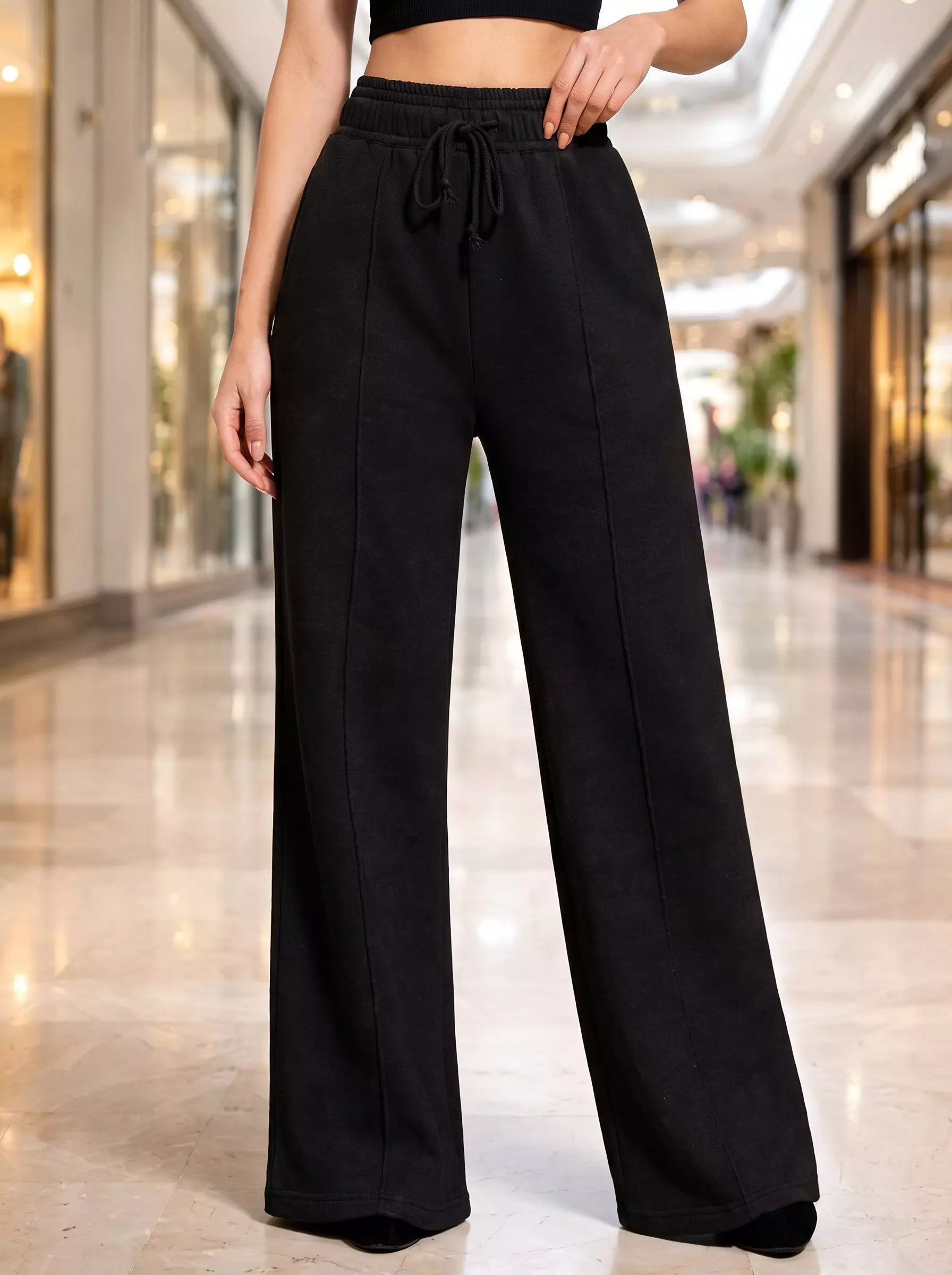 Pantalón Buzo Palazzo Mujer 100 % Algodón Nacional-2