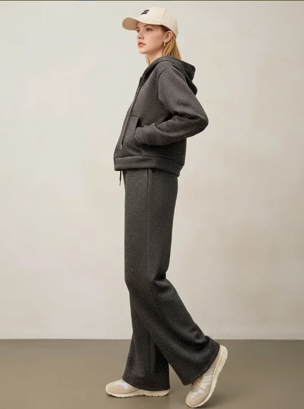 Pack 2 Conjuntos Buzo Mujer Polerón Cierre Pantalón Palazzo-4