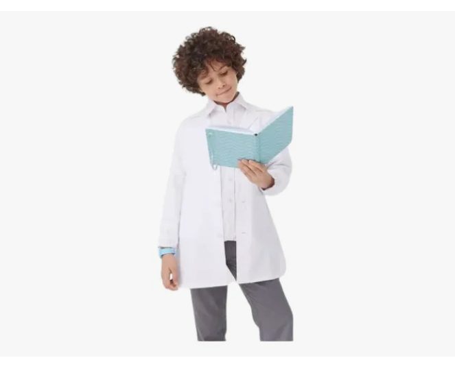 Cotona Delantal Niño(a) Blanca Escolar Colegio-4