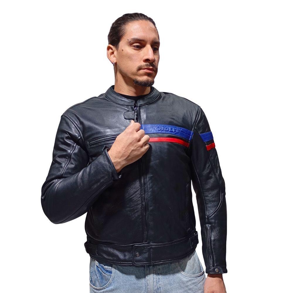 Chaqueta Moto Cuero Windesign Protecci n CE-2