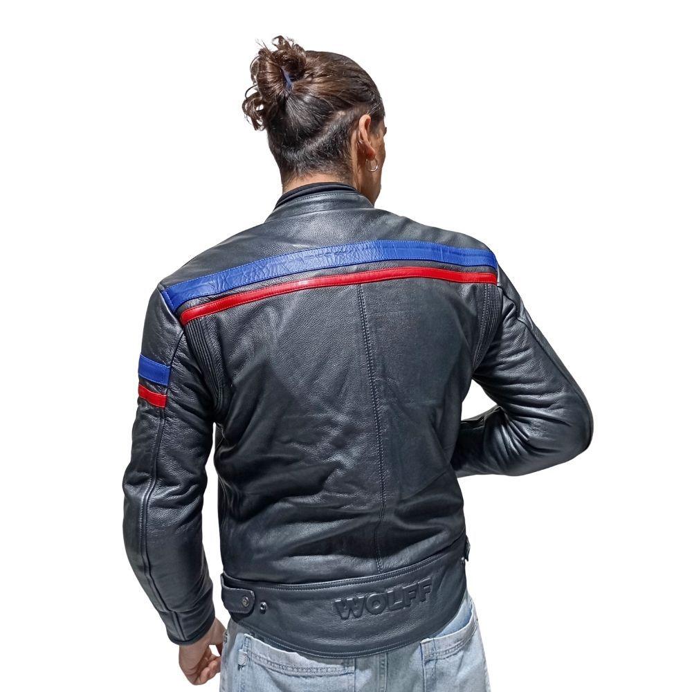 Chaqueta Moto Cuero Windesign Protecci n CE-3