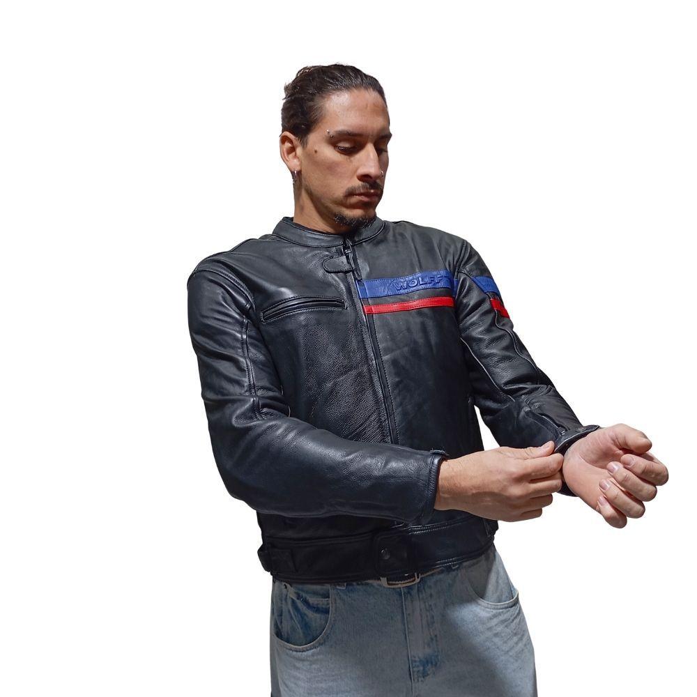 Chaqueta Moto Cuero Windesign Protecci n CE-4