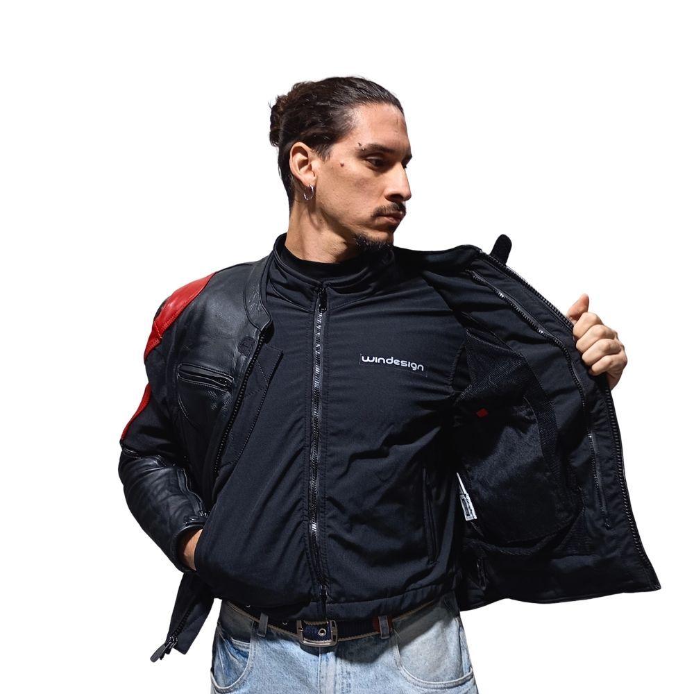 Chaqueta Moto cuero racing carretera Windesign-3