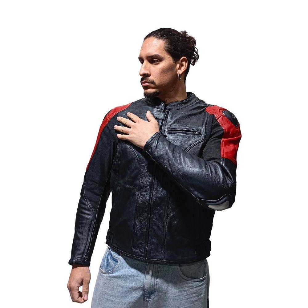 Chaqueta Moto cuero racing carretera Windesign-4