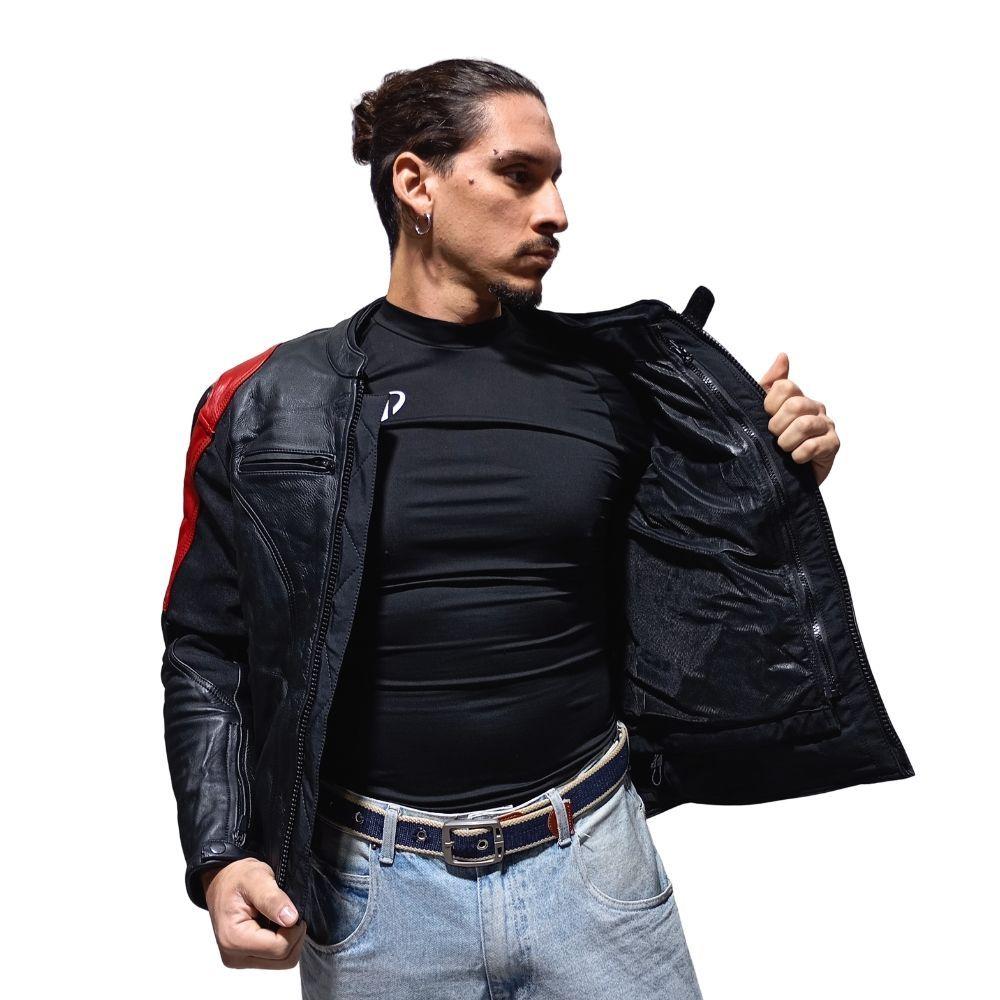 Chaqueta Moto cuero racing carretera Windesign-5