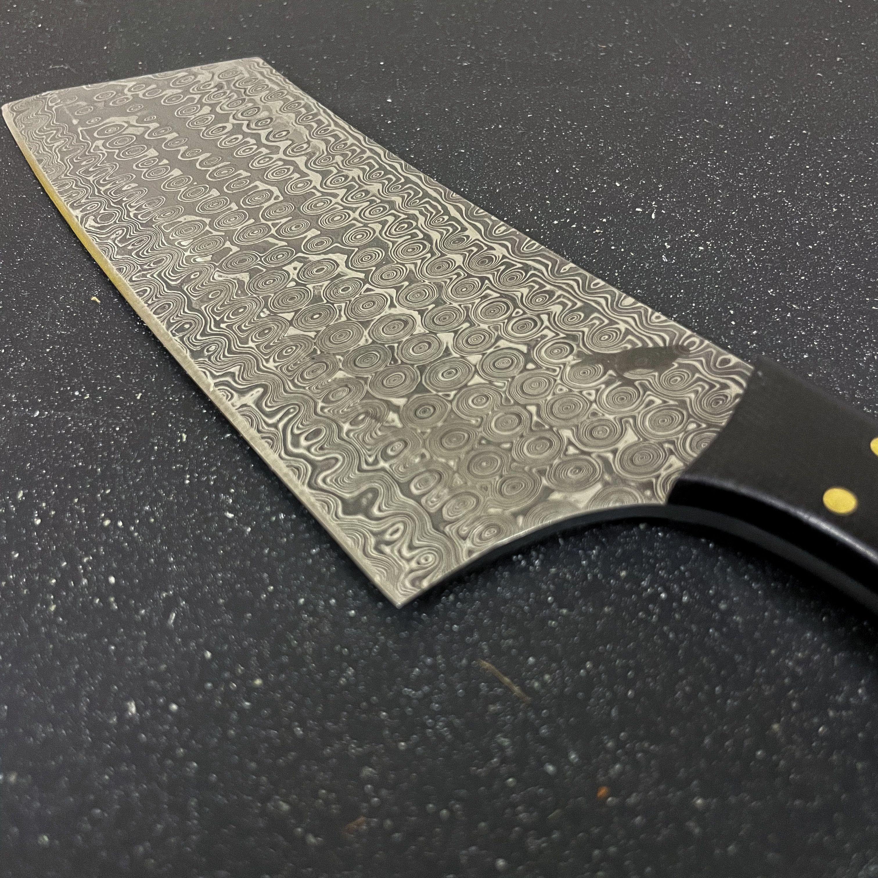 Hacha de Cocina de Acero Damasco 32cm "Cucao" Rauka-2