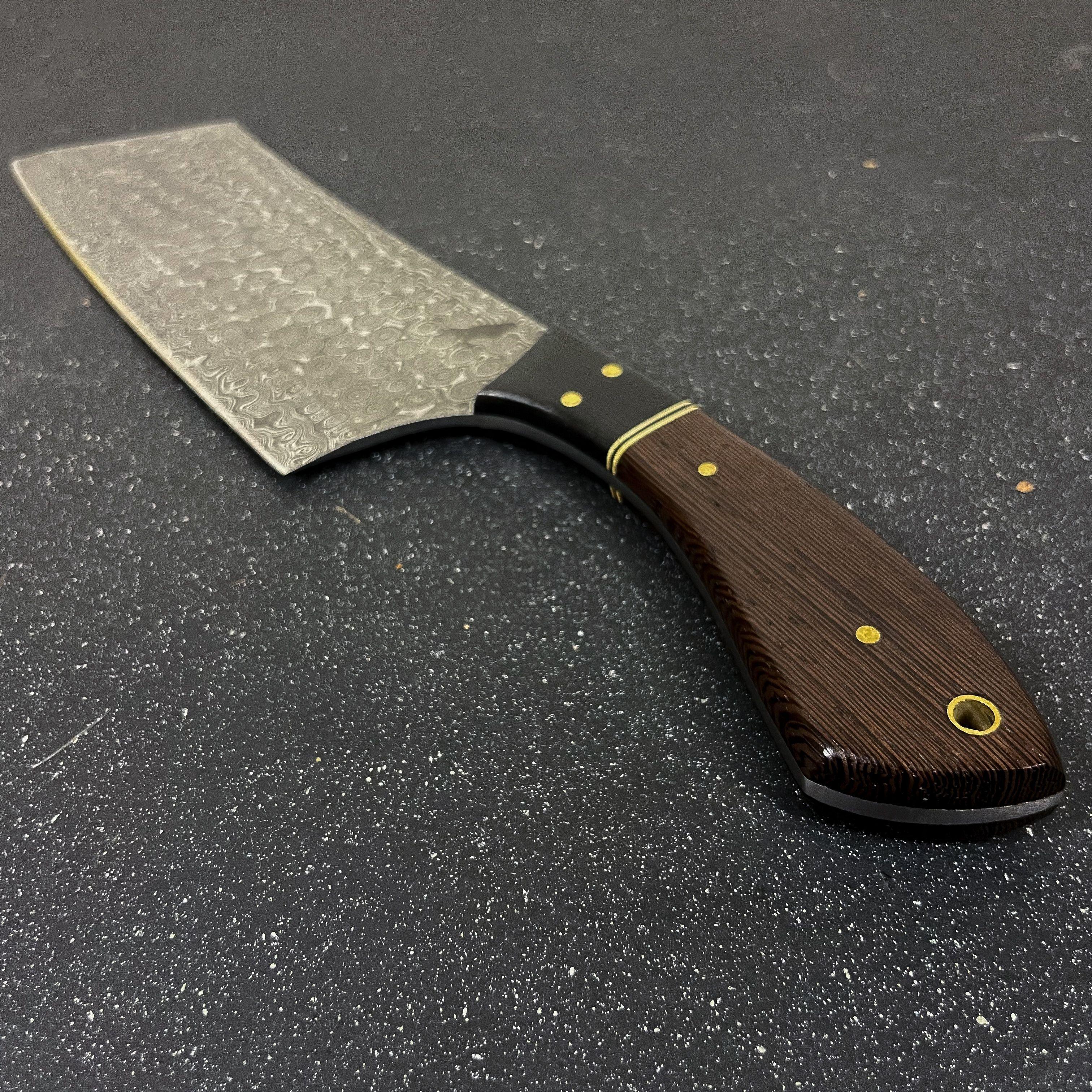 Hacha de Cocina de Acero Damasco 32cm "Cucao" Rauka-3