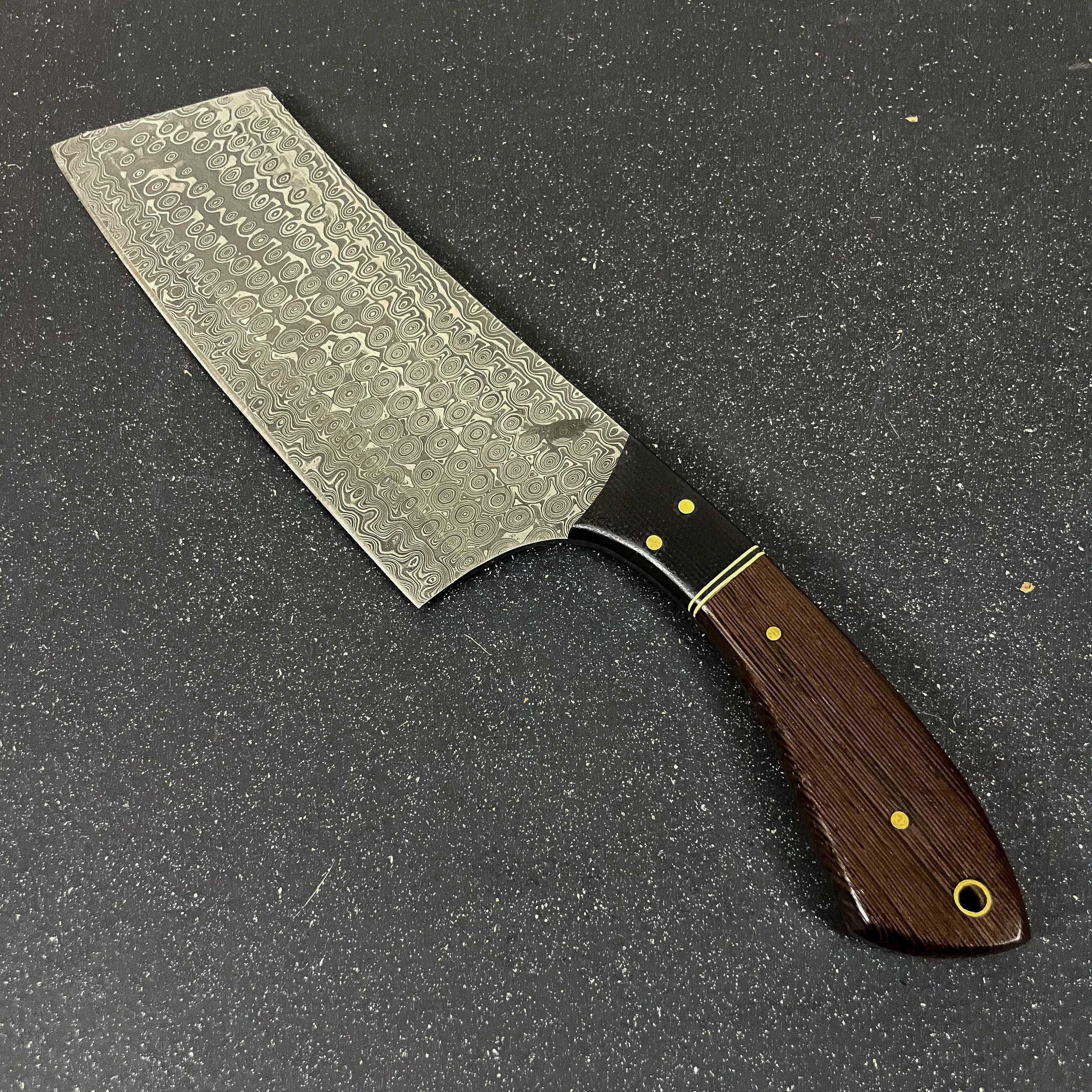 Hacha de Cocina de Acero Damasco 32cm "Cucao" Rauka-4