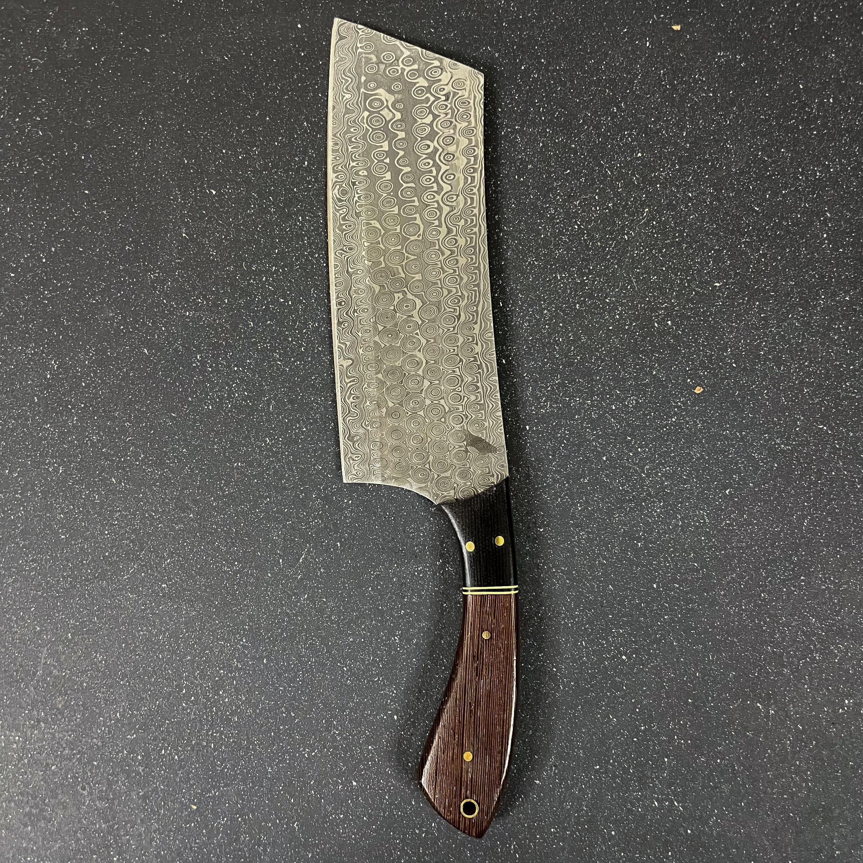 Hacha de Cocina de Acero Damasco 32cm "Cucao" Rauka-5