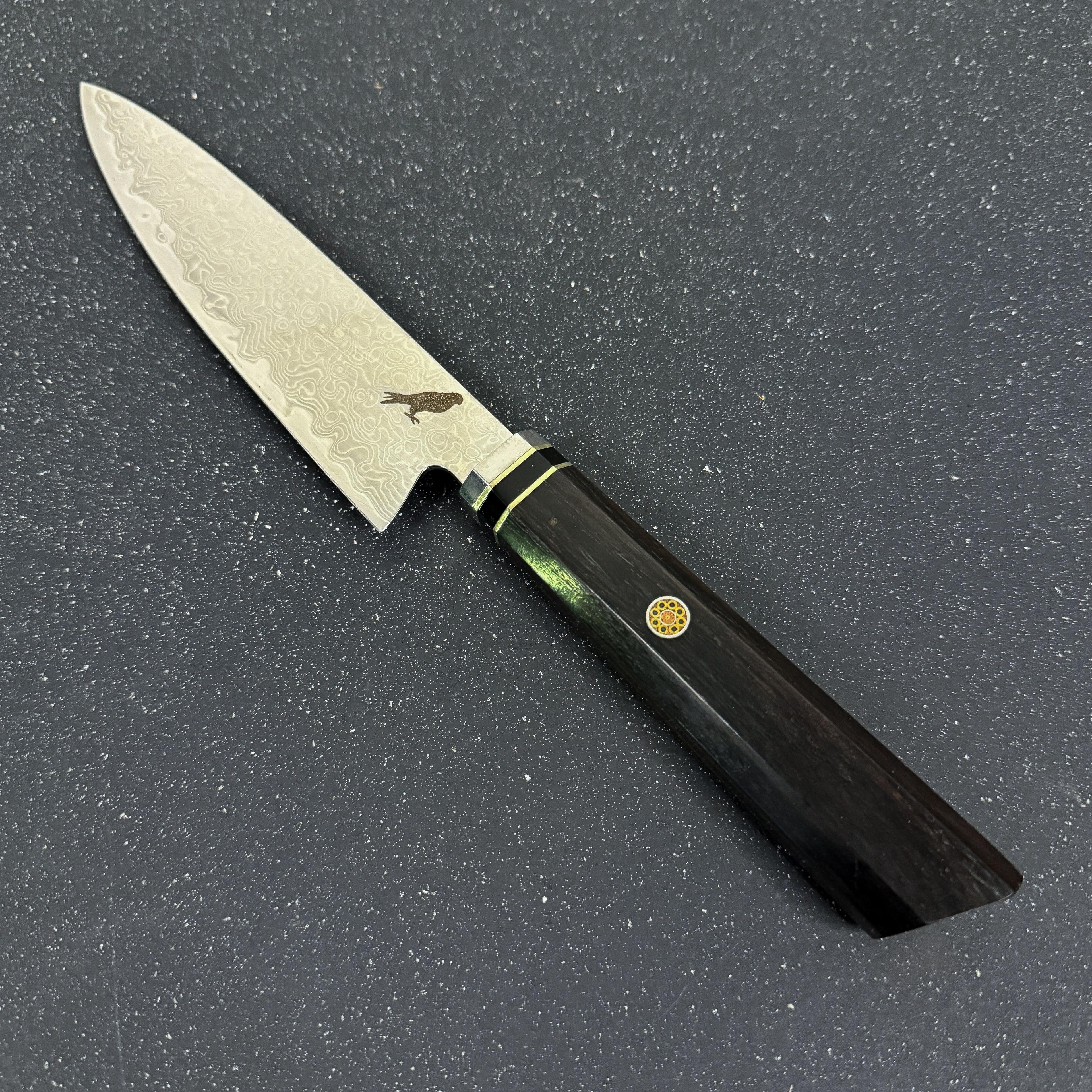 Cuchillo Puntilla de Acero Damasco 27cm "Iwa"-4
