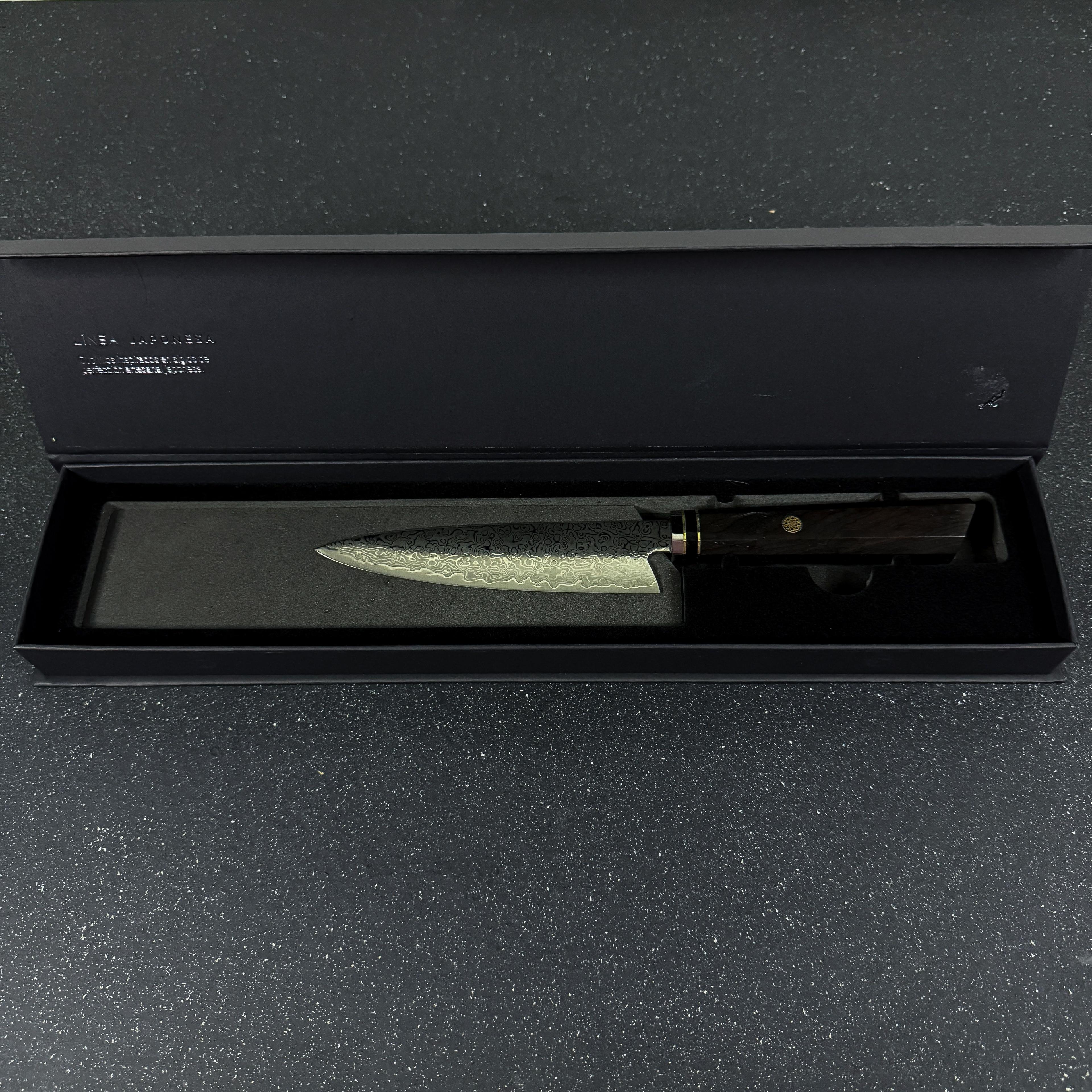 Cuchillo Puntilla de Acero Damasco 27cm "Iwa"-5