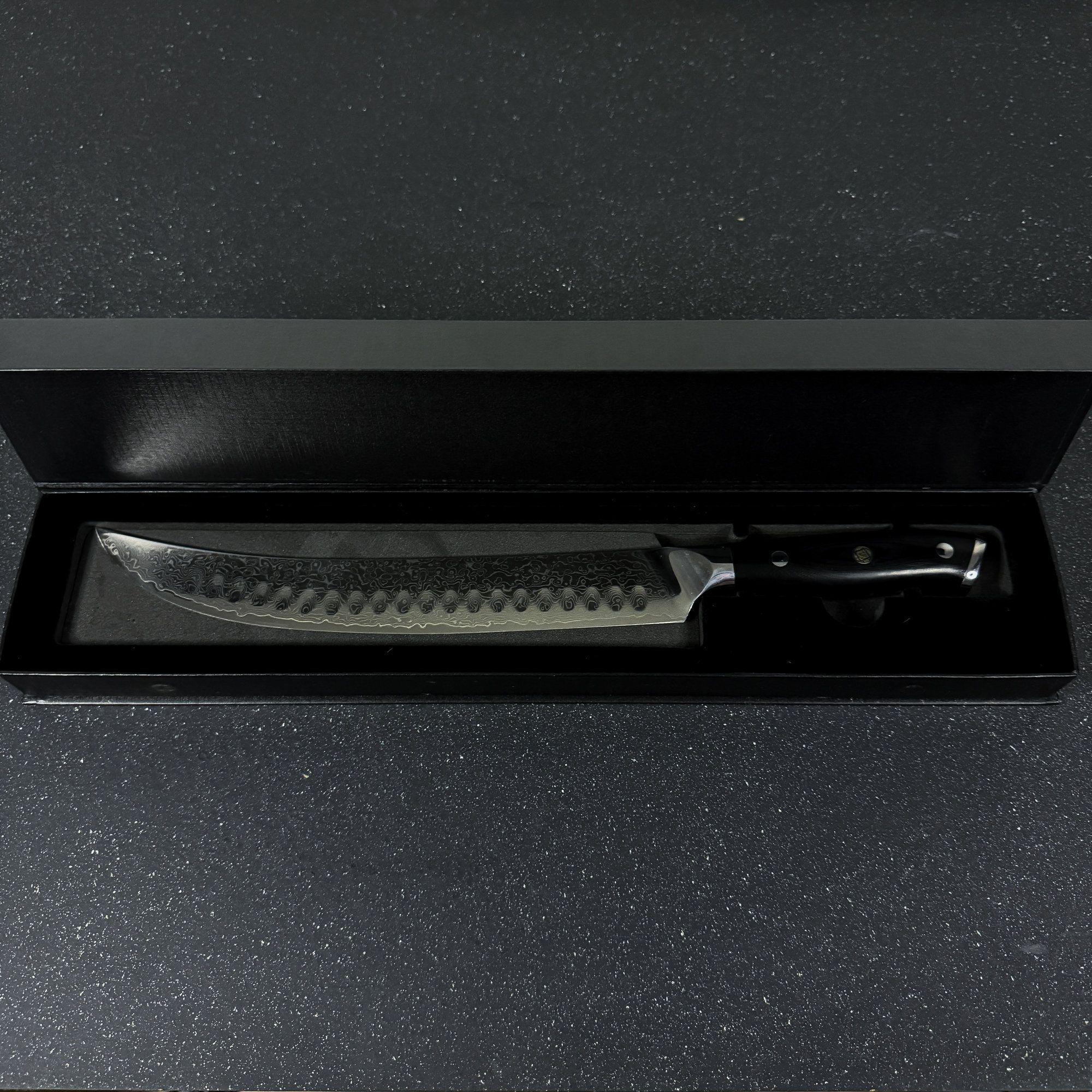 Cuchillo Butcher de Acero Damasco 38cm "Sarmiento"-3