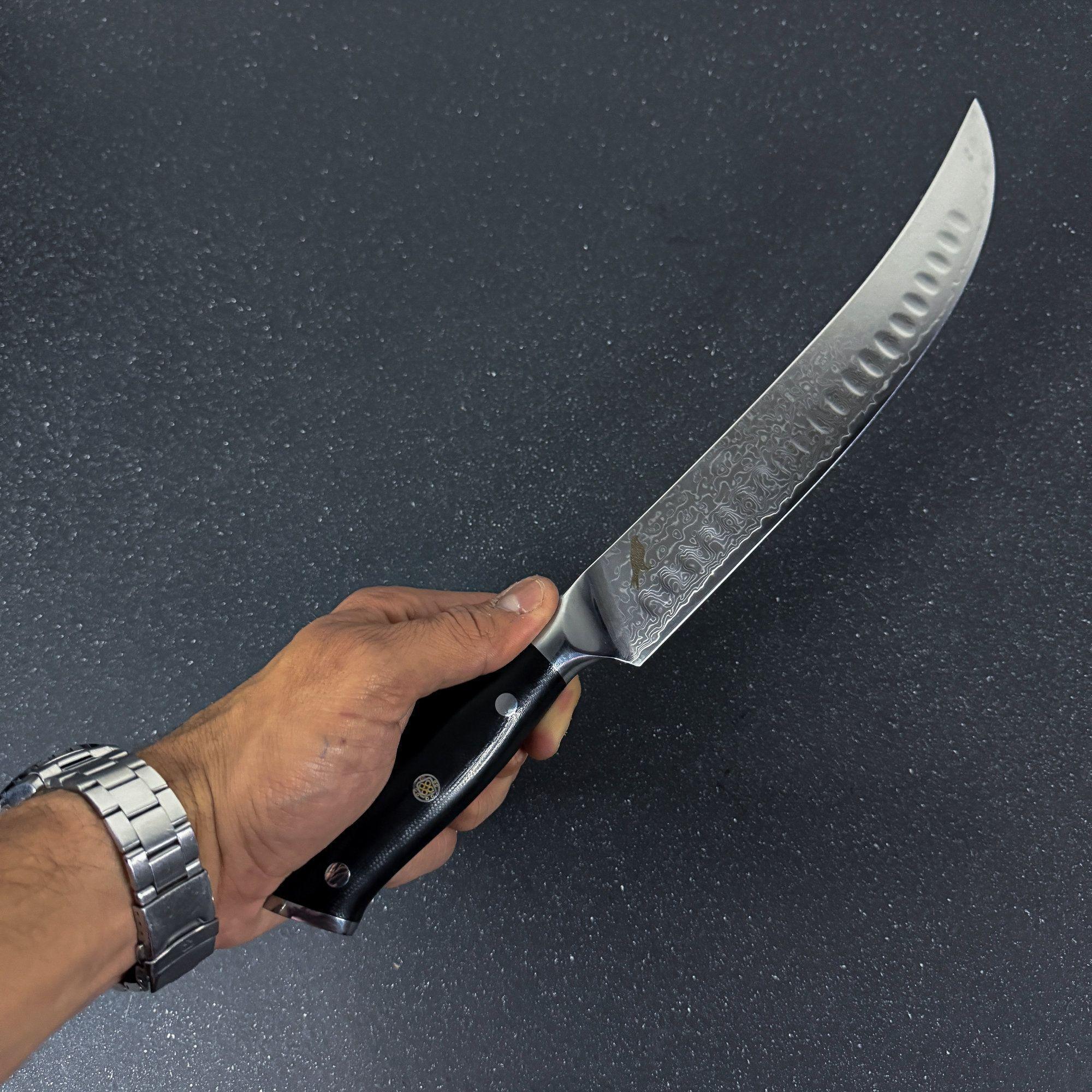 Cuchillo Butcher de Acero Damasco 38cm "Sarmiento"-7