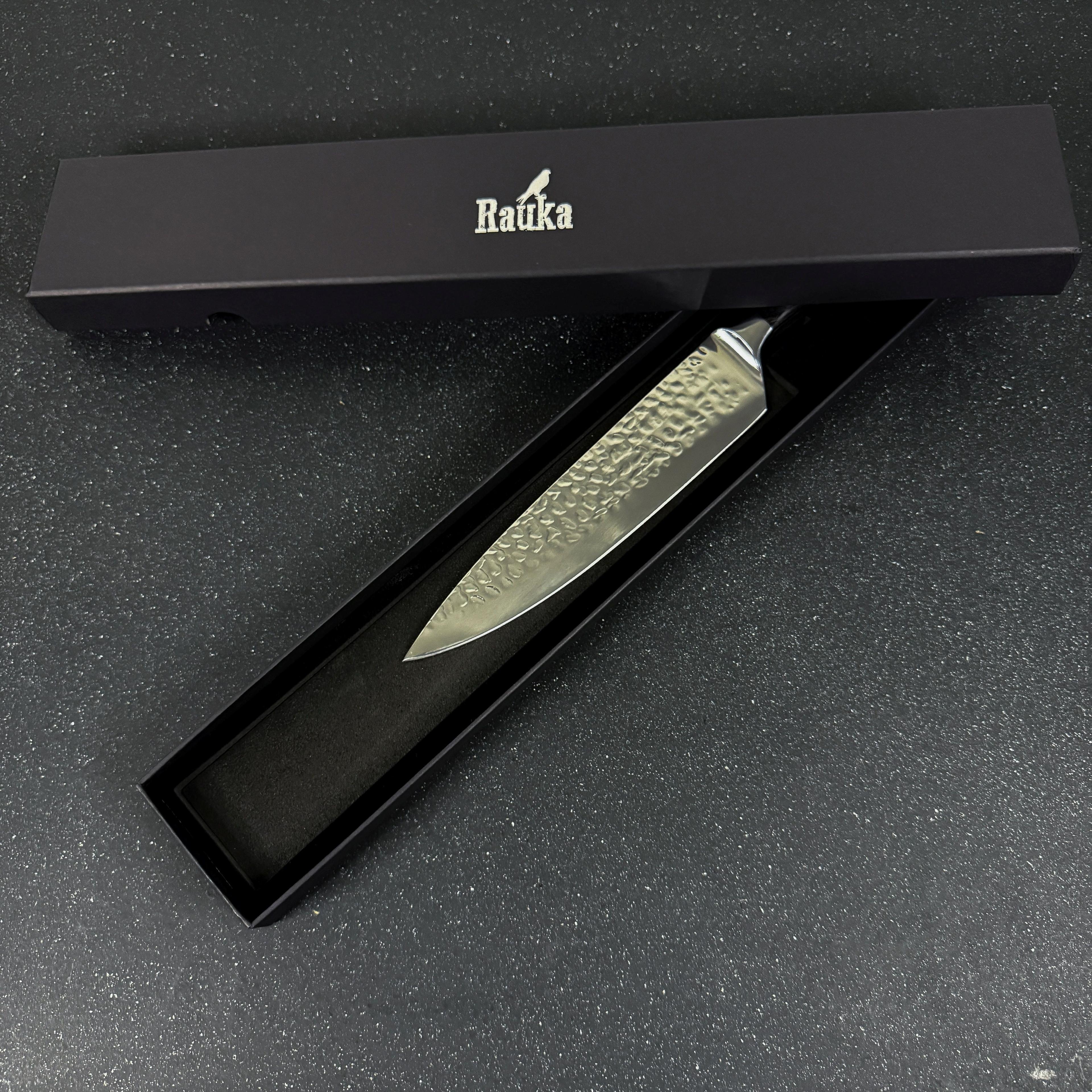 Cuchillo De Cocina Inox 33 Cm Empuñadura Madera De Pakka Negro-1