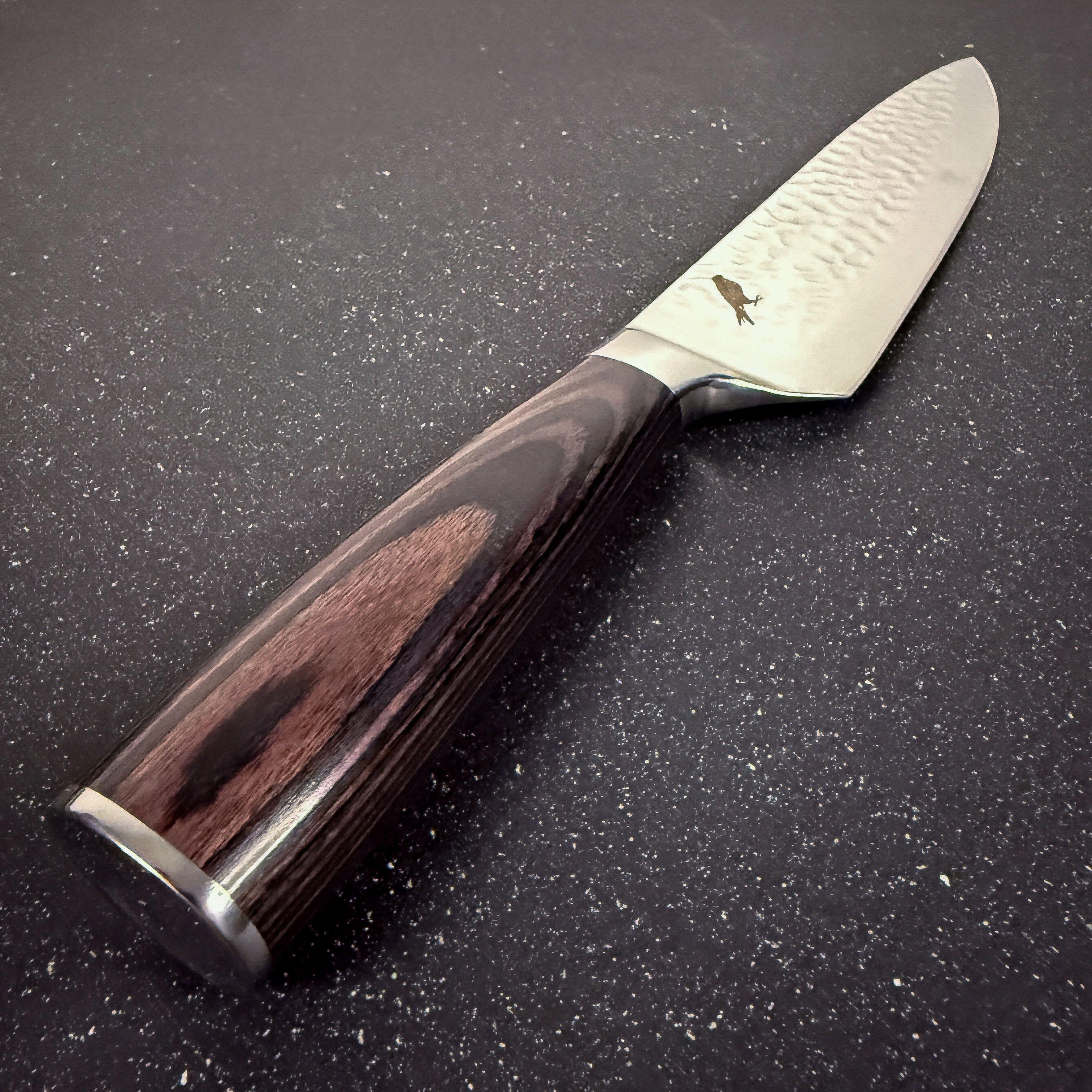 Cuchillo De Cocina Inox 33 Cm Empuñadura Madera De Pakka Negro-5