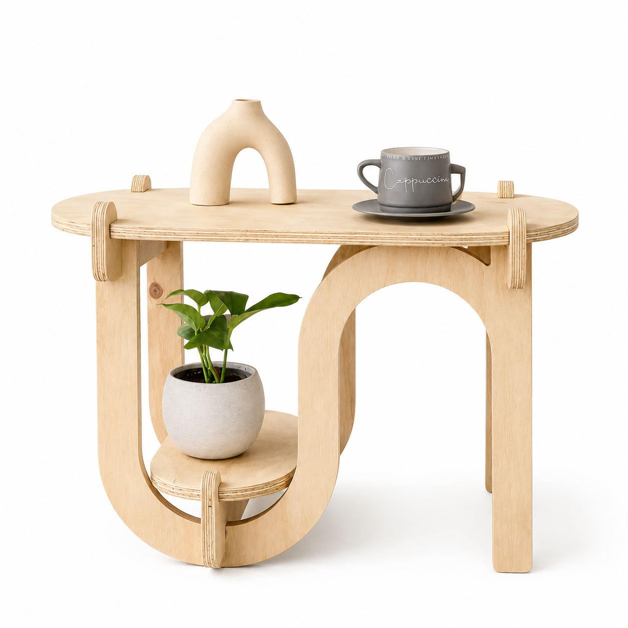 Mesa de centro minimalista nórdica color natural-0